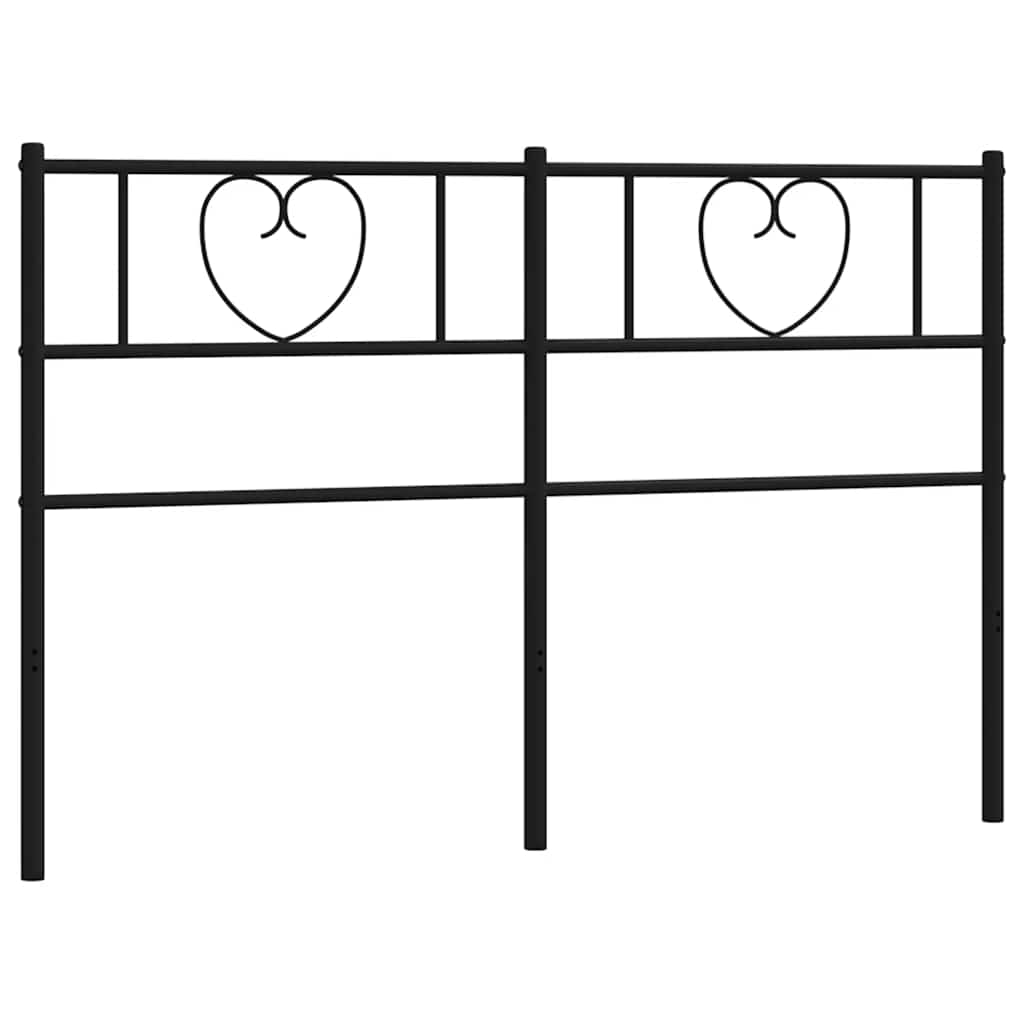 Metal Replace Headboard Black 140 cm