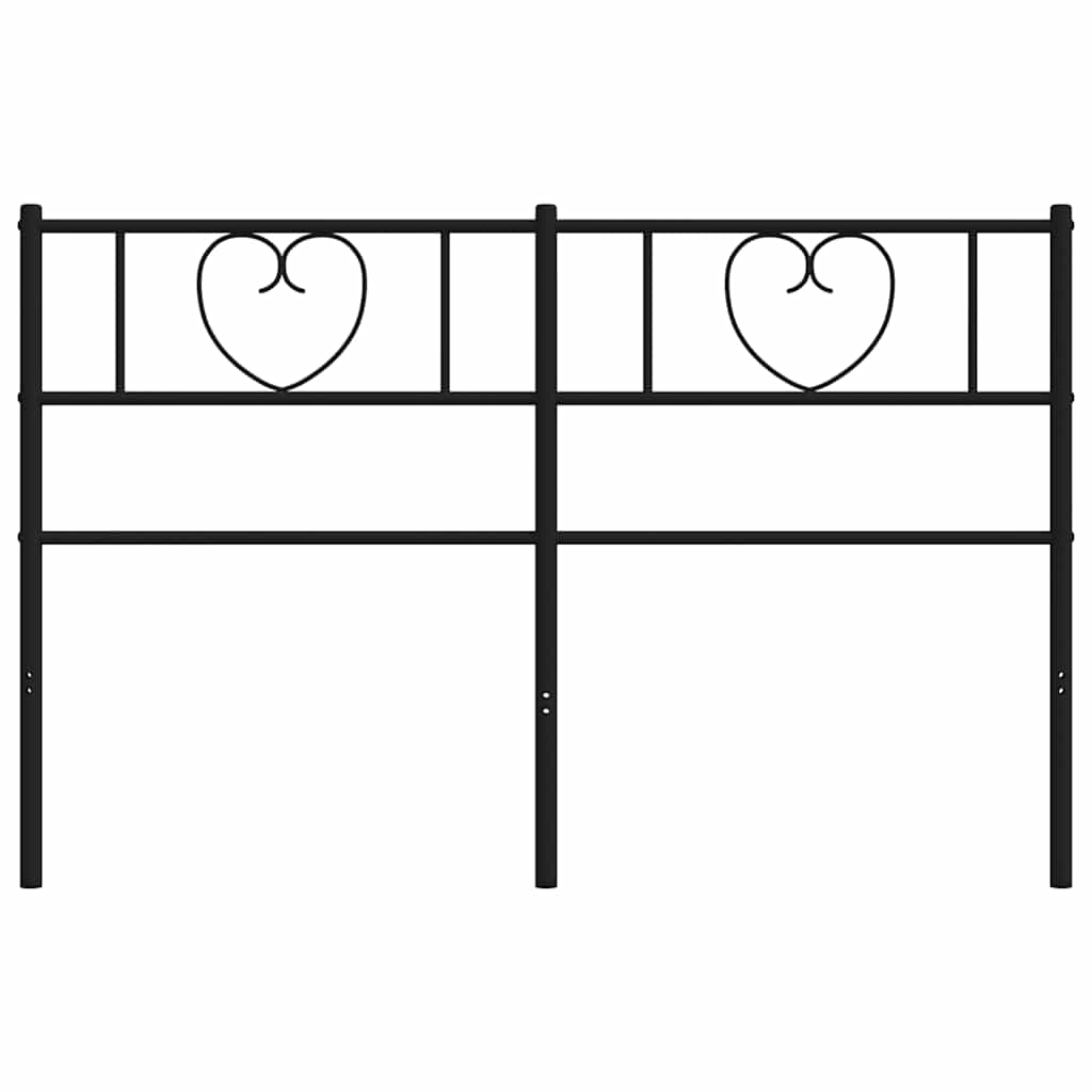 Metal Replace Headboard Black 140 cm