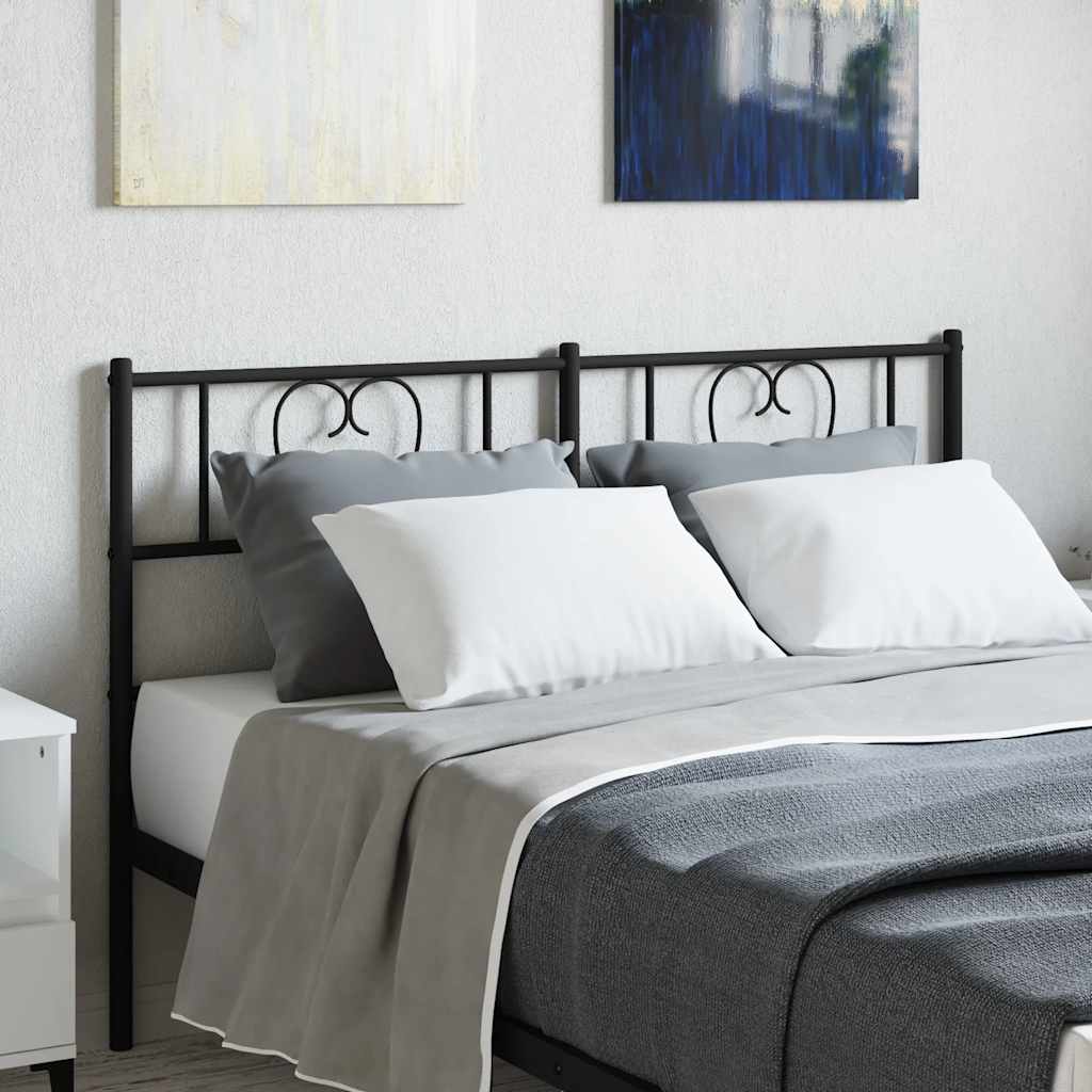 Metal Replace Headboard Black 140 cm