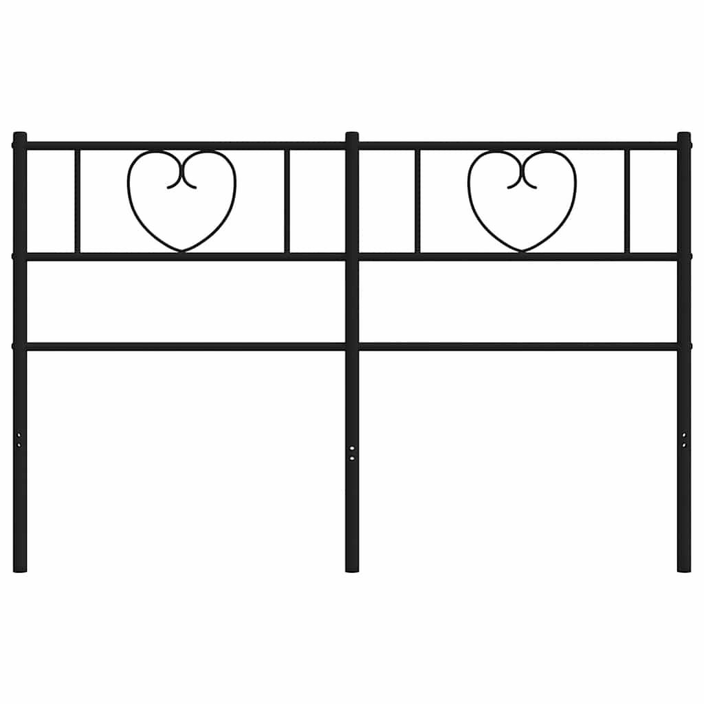 Metal Replace Headboard Black 150 cm