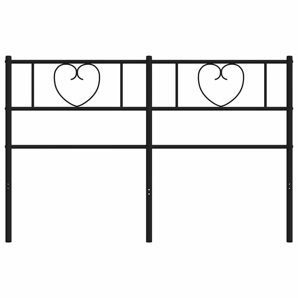 Metal Replace Headboard Black 160 cm