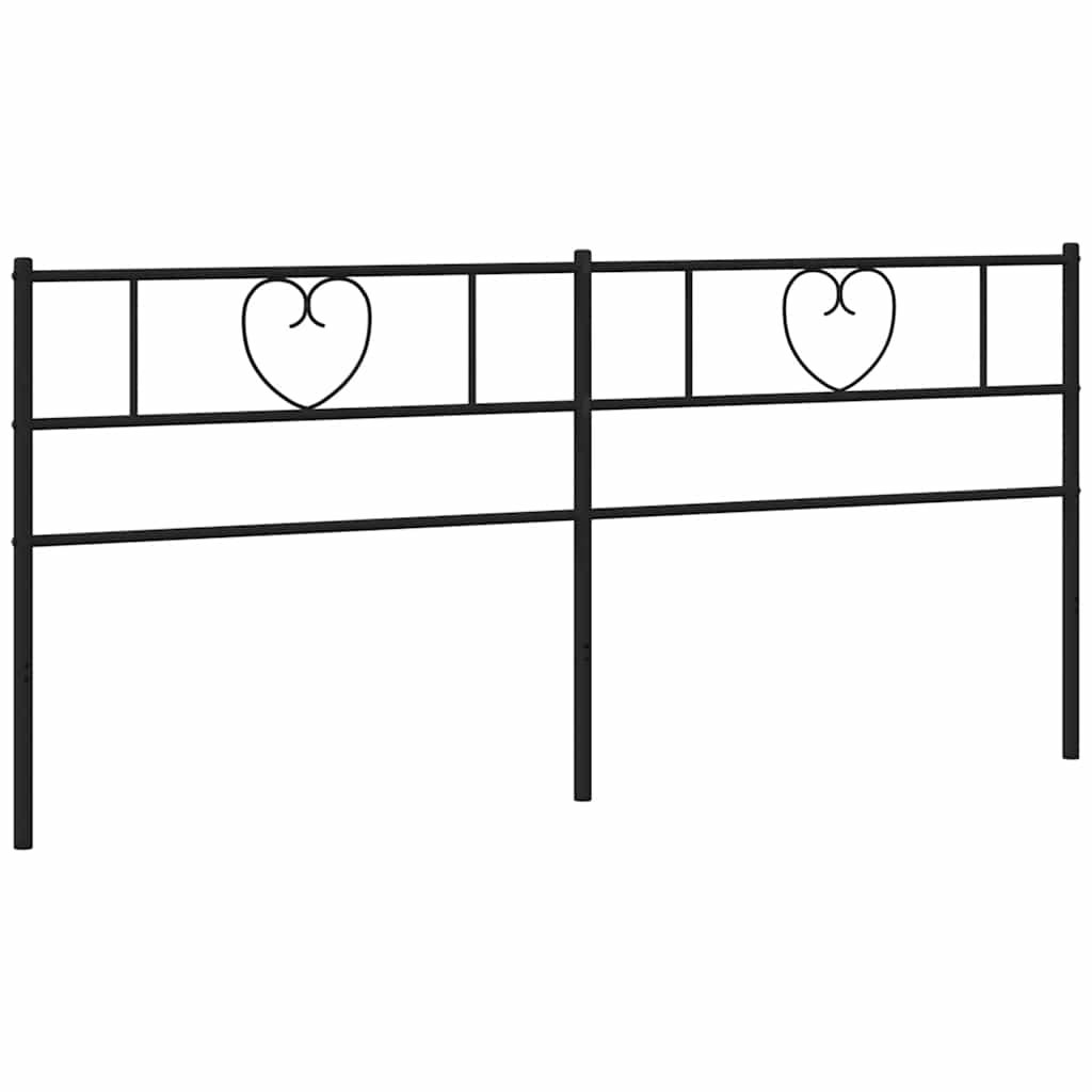 Metal Replace Headboard Black 180 cm