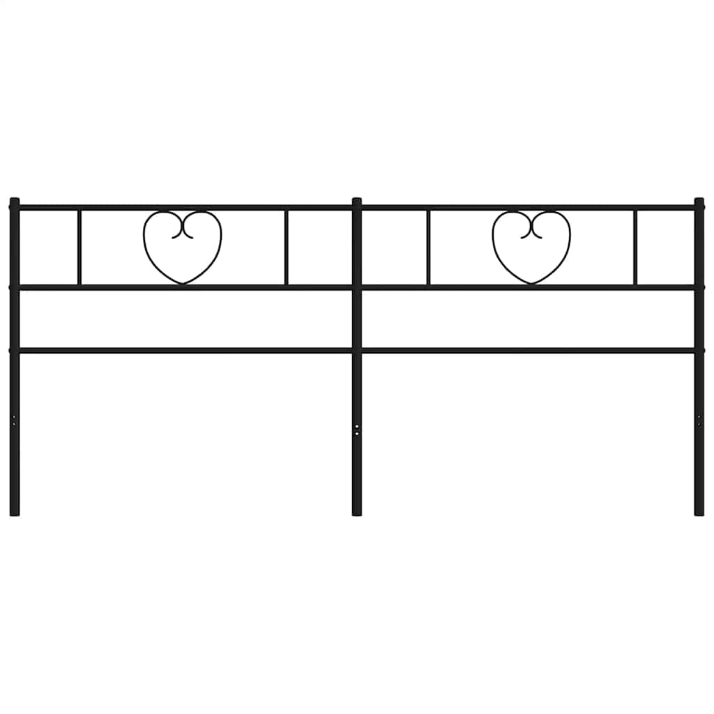 Metal Replace Headboard Black 180 cm