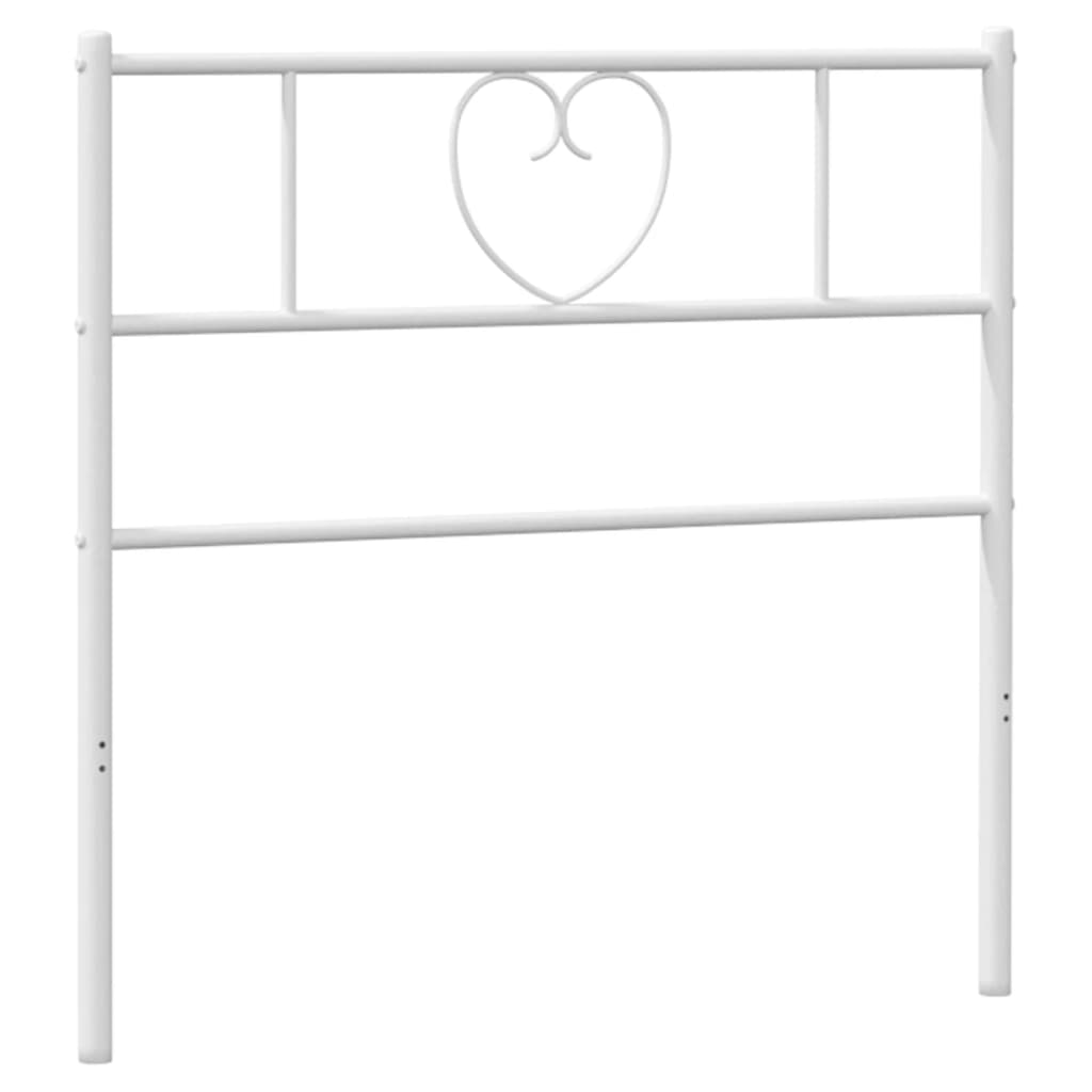 vidaXL Metal Headboard White 90 cm