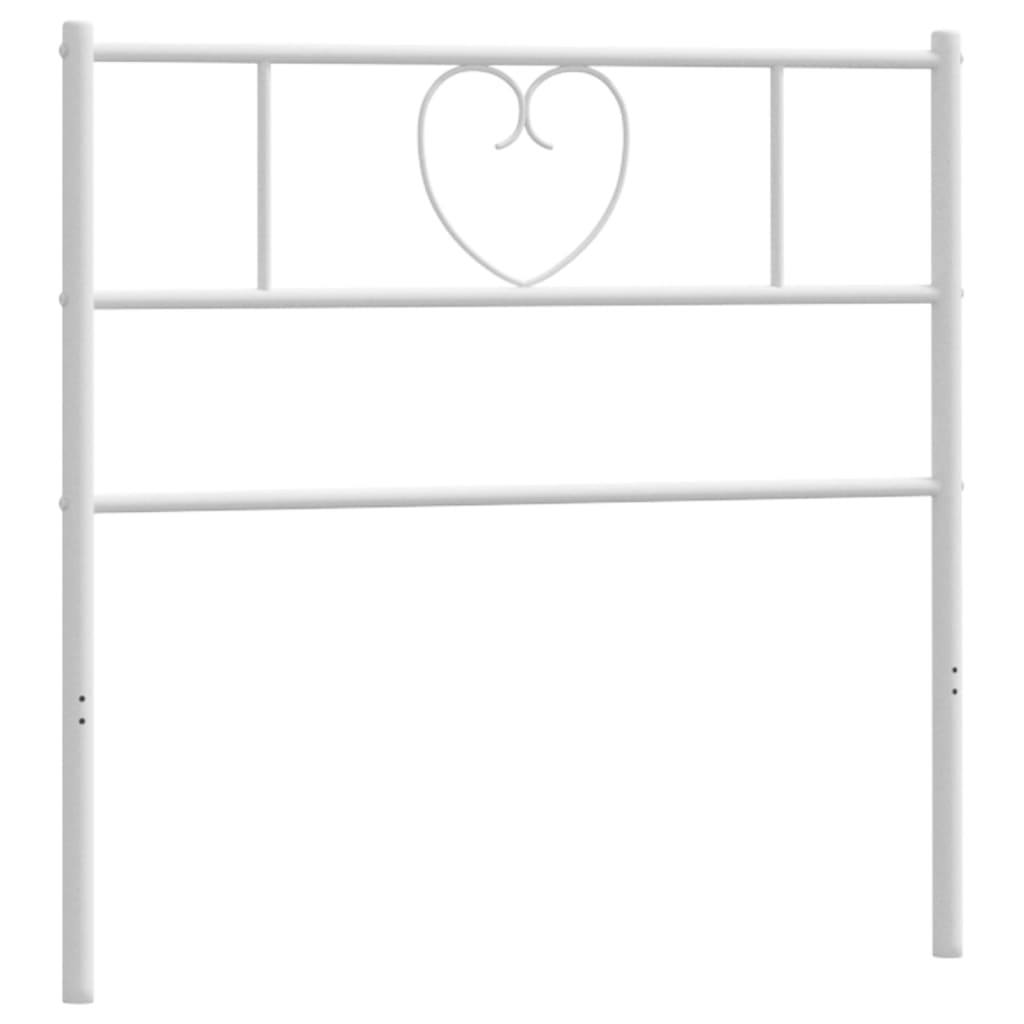 vidaXL Metal Headboard White 90 cm