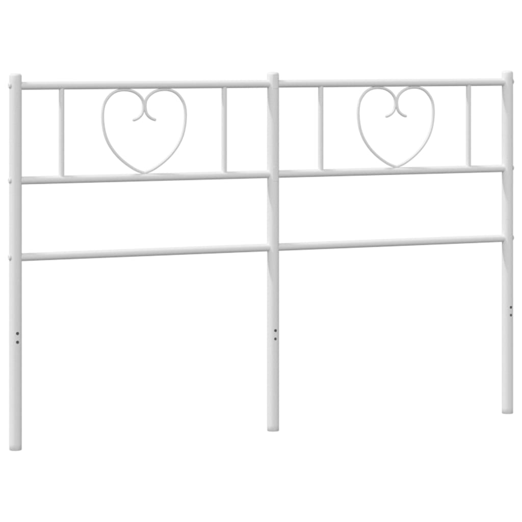 vidaXL Metal Headboard White 120 cm