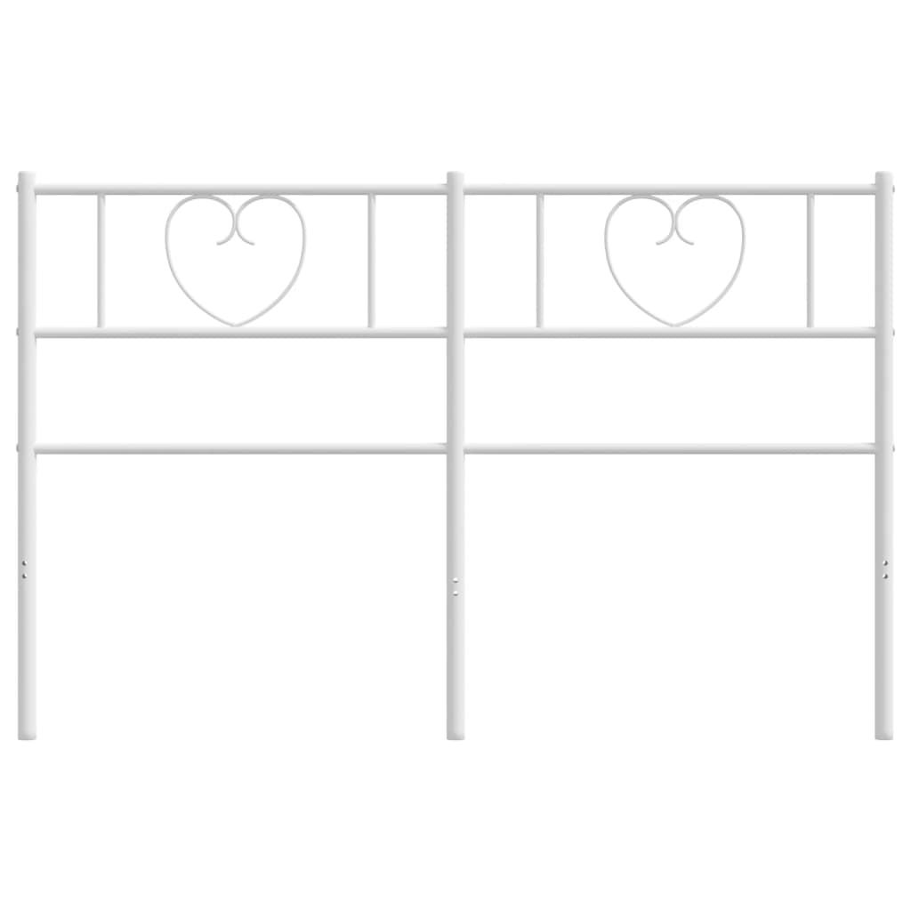 vidaXL Metal Headboard White 120 cm