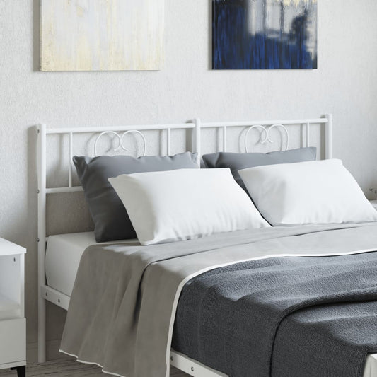 vidaXL Metal Headboard White 120 cm