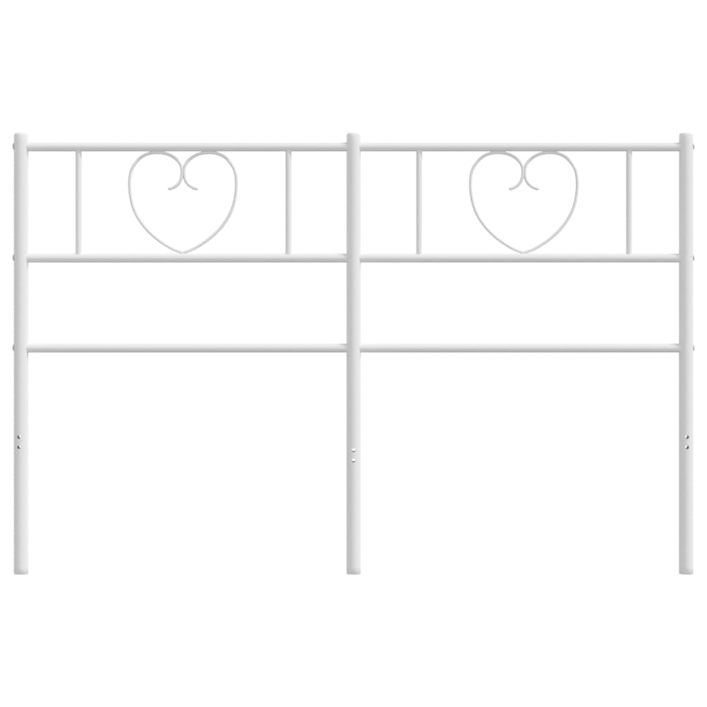 vidaXL Metal Headboard White 150 cm