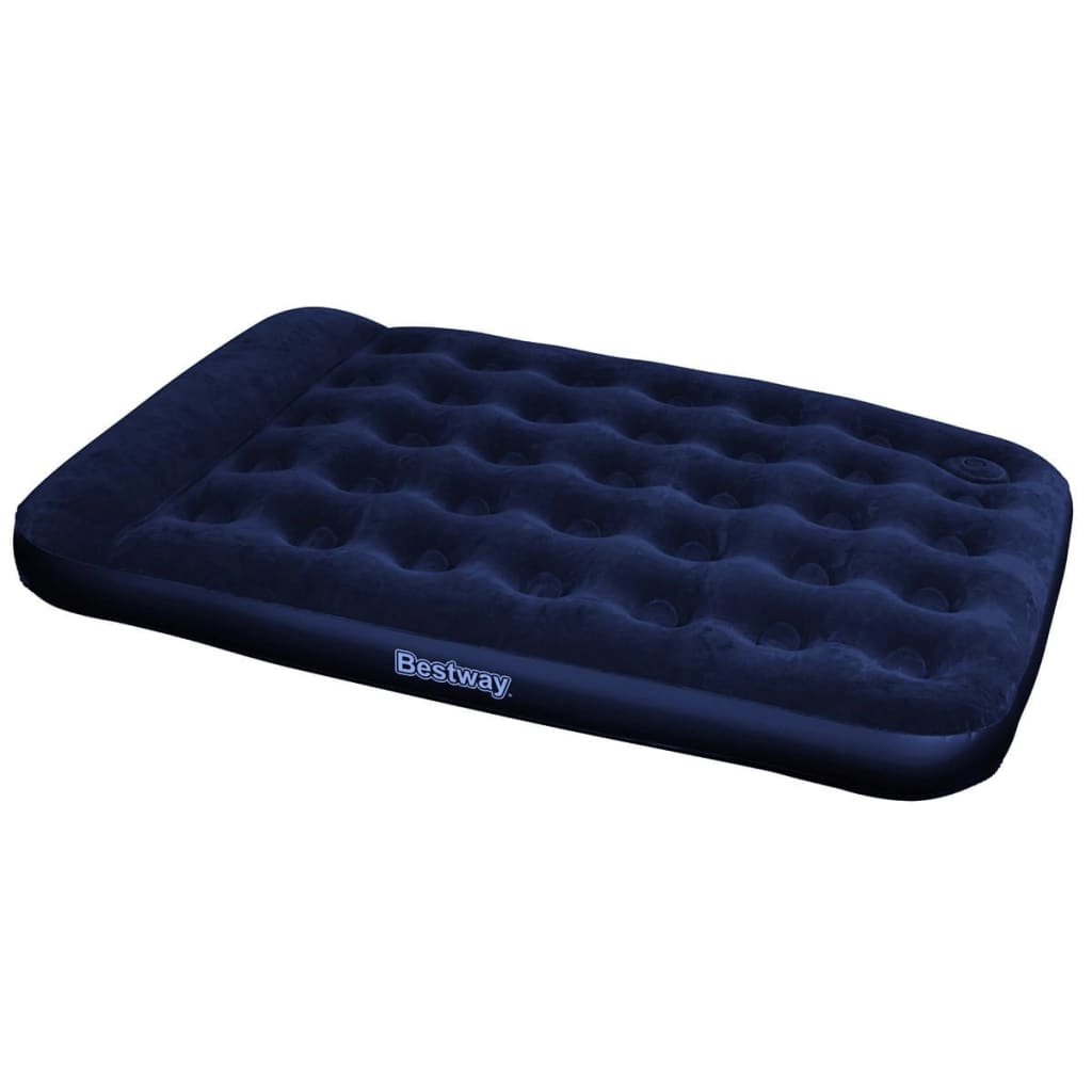 Bestway Inflatable Flocked Airbed with Built-in Foot Pump 191x137x28cm