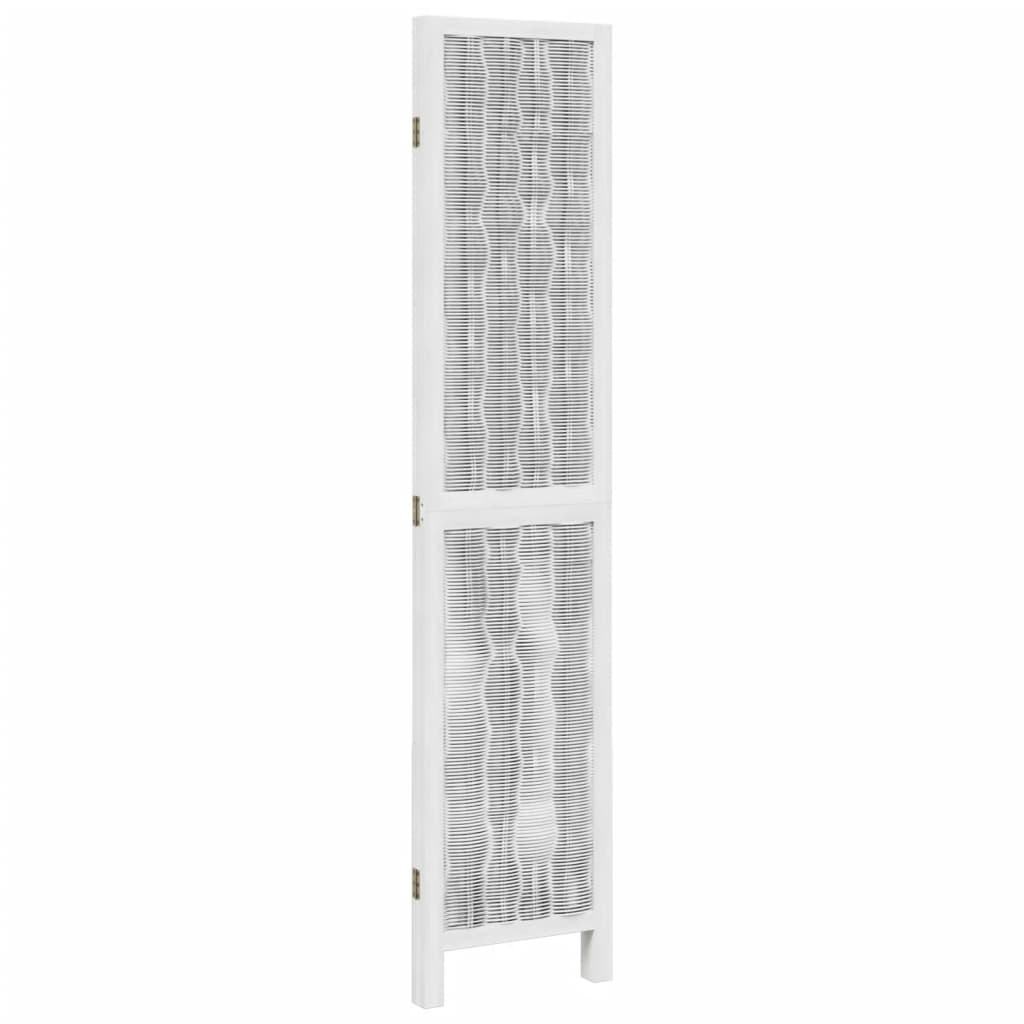 vidaXL Room Divider 3 Panels White Solid Wood Paulownia