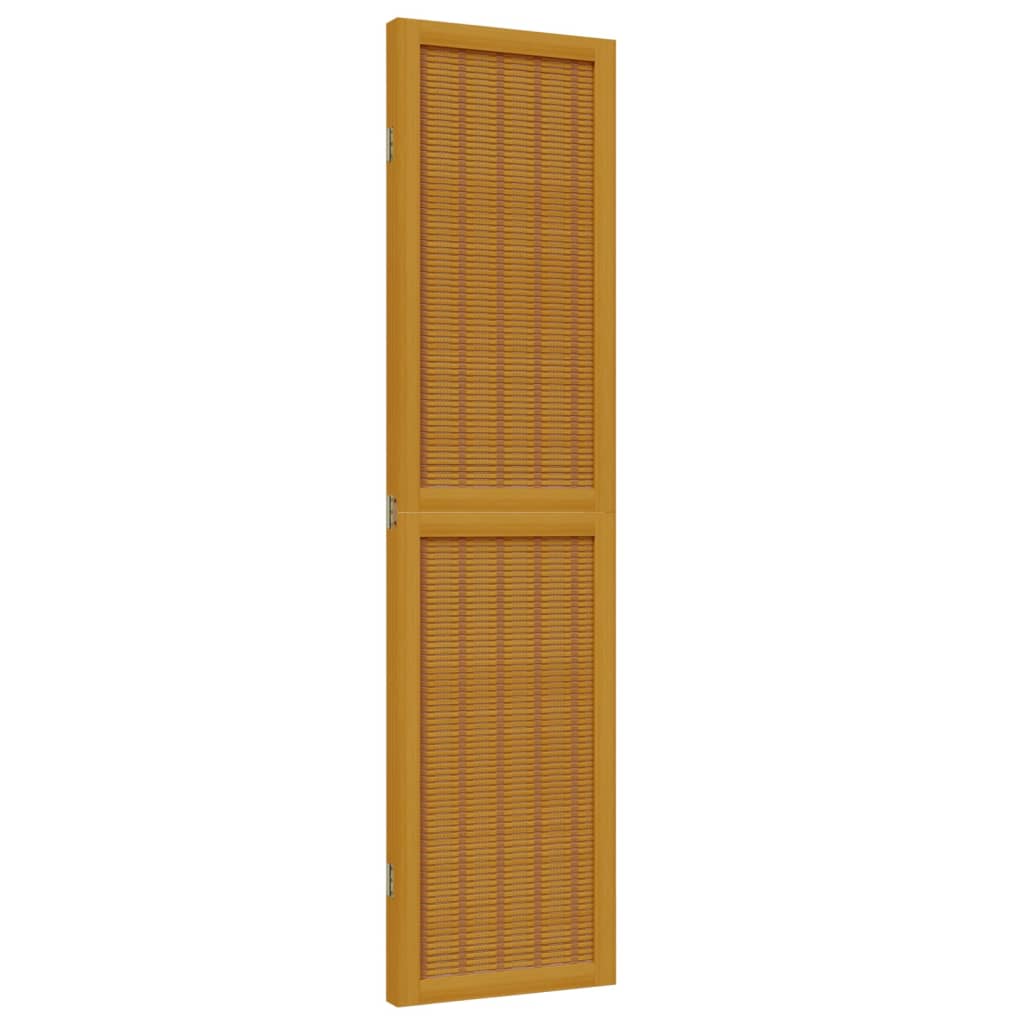 vidaXL Room Divider 3 Panels Brown Solid Wood Paulownia