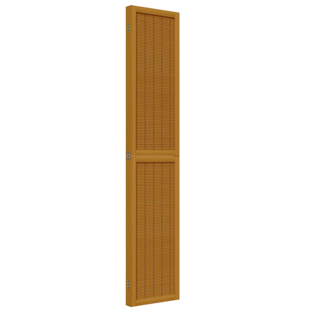 vidaXL Room Divider 4 Panels Brown Solid Wood Paulownia