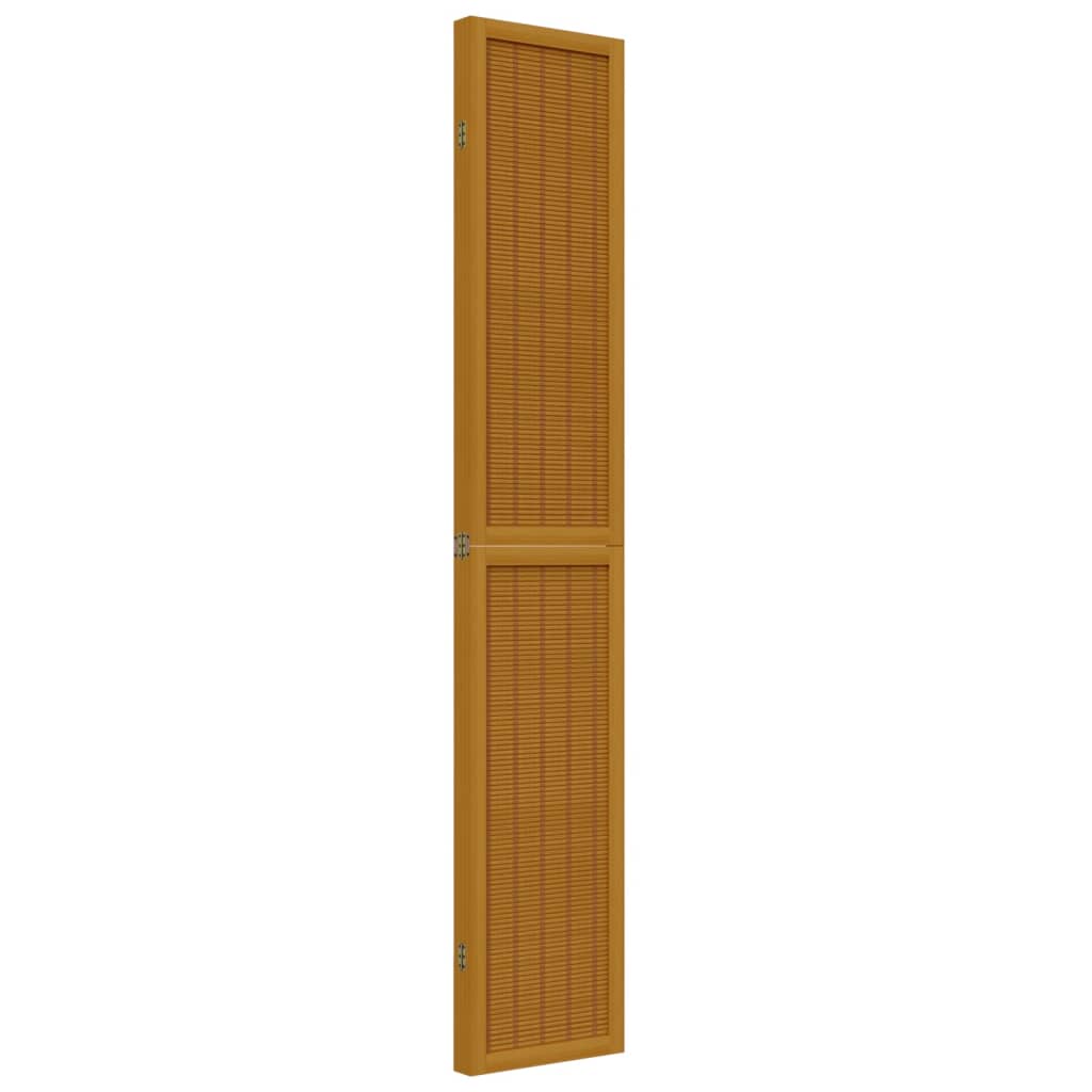 vidaXL Room Divider 4 Panels Brown Solid Wood Paulownia