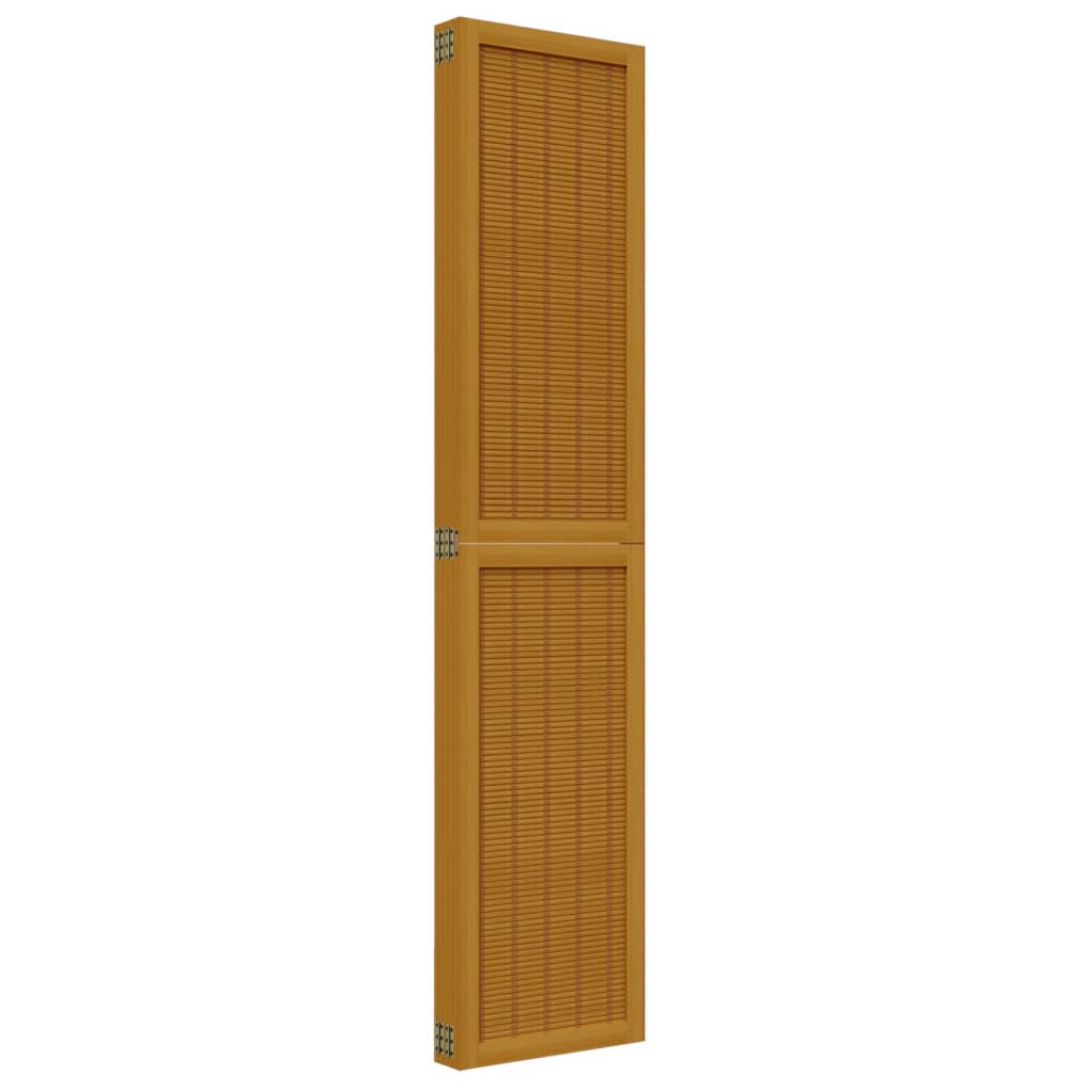 vidaXL Room Divider 5 Panels Brown Solid Wood Paulownia