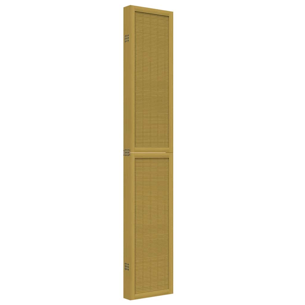 Room Divider 6 Panels Brown Solid Wood Paulownia