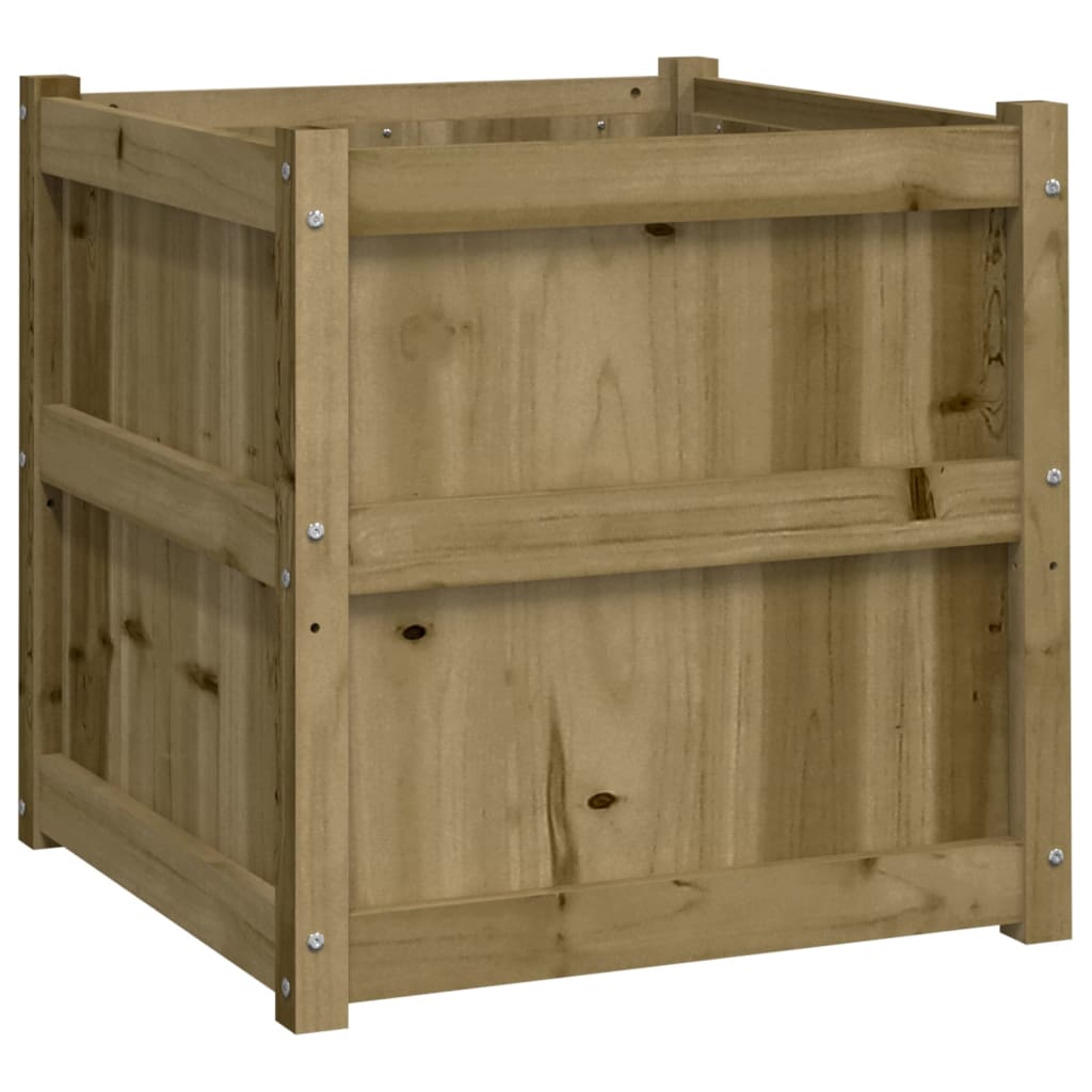 vidaXL Garden Planter 60x60x60 cm Impregnated Wood Pine