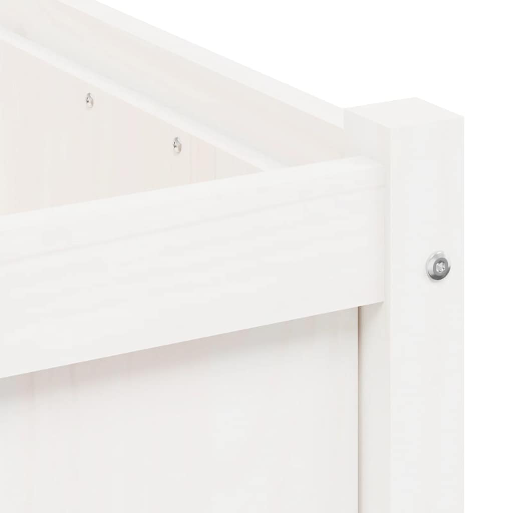 Garden Planter White 70x70x70 cm Solid Wood Pine