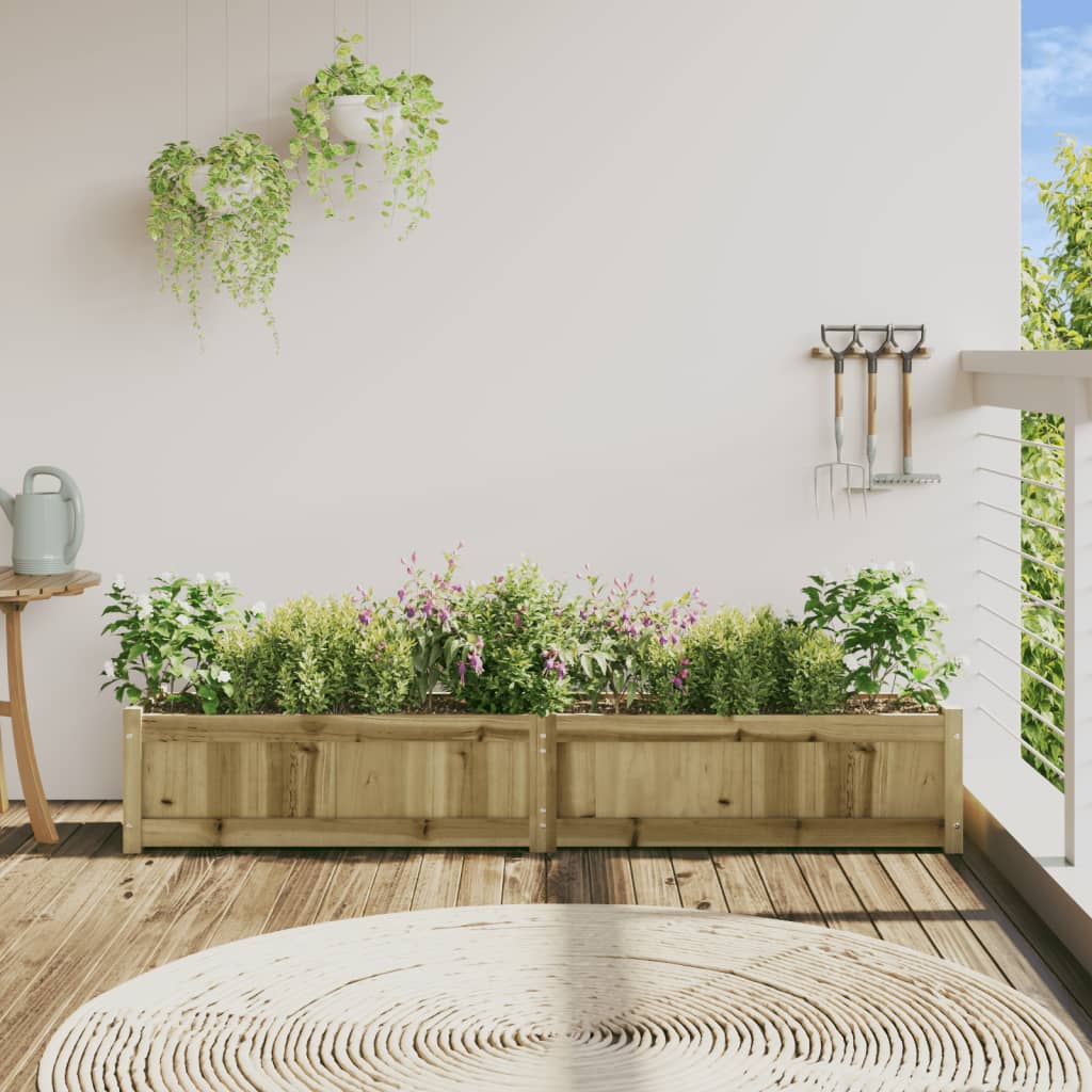 vidaXL Garden Planter 180x31x31 cm Impregnated Wood Pine