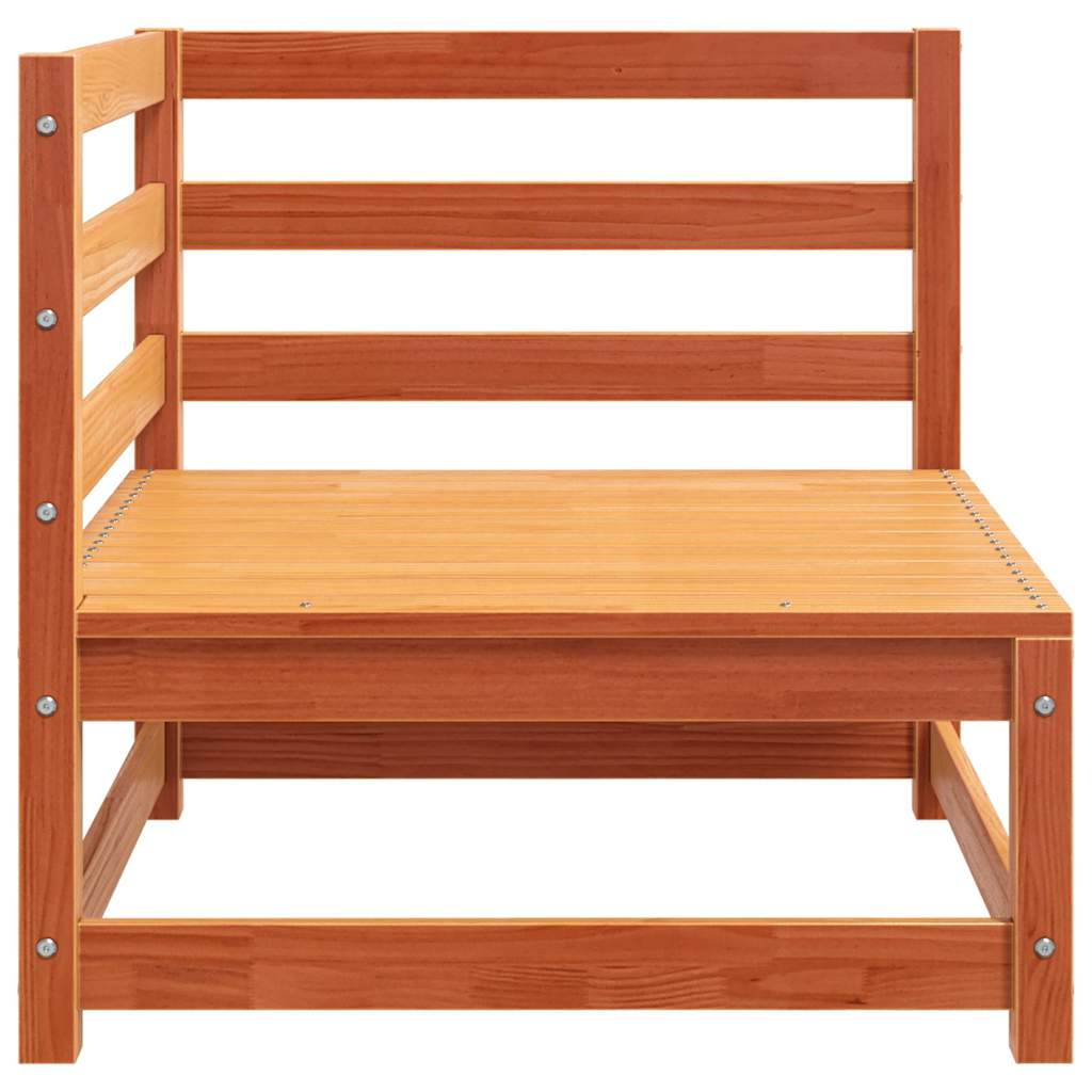 Garden Sofa | Wax brown | Solid pine wood | Single seat module | Modular