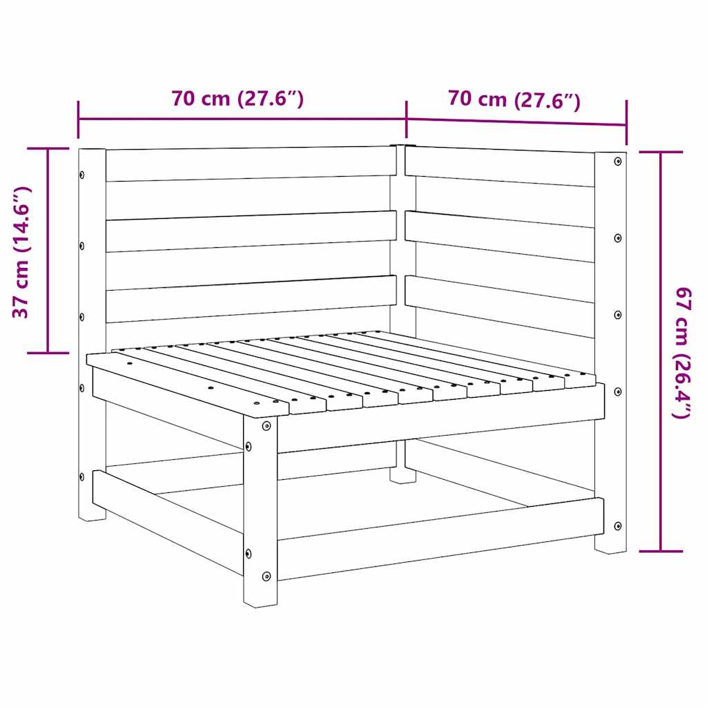 Garden Sofa | Natural Wood | Solid Douglas Fir wood