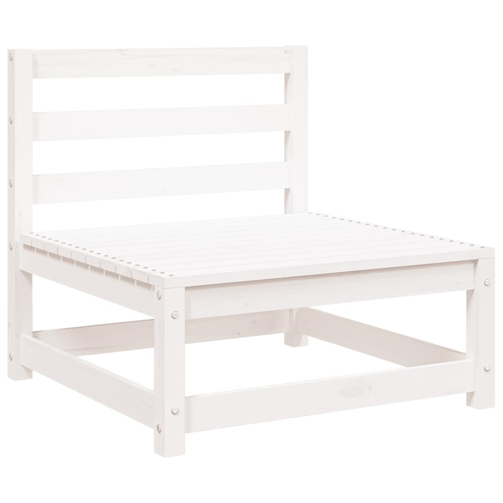 Garden Sofa | White | Solid pine wood | Single unit | Modular