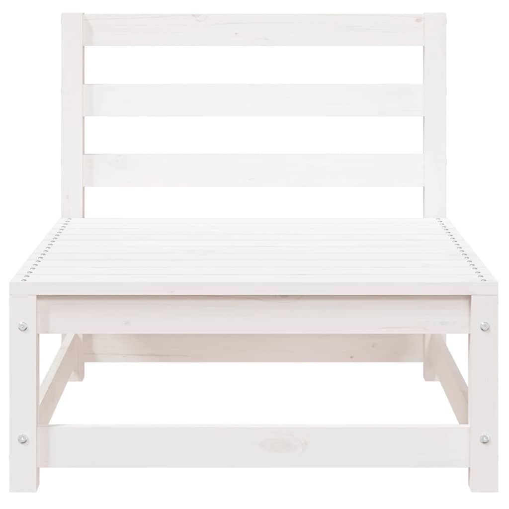 Garden Sofa | White | Solid pine wood | Single unit | Modular