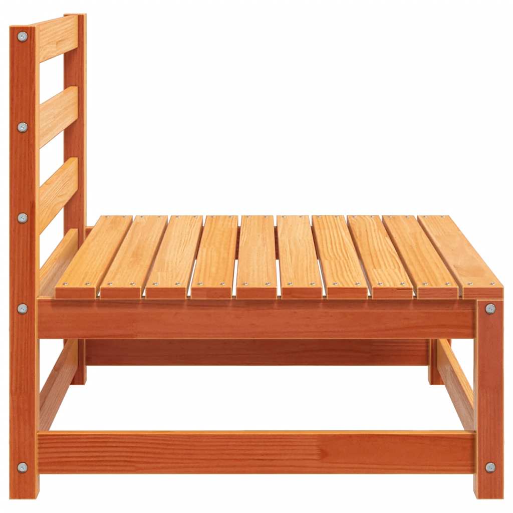 Garden Sofa | Wax brown | Solid pine wood | 70x70x67 cm | Outdoor Sofa