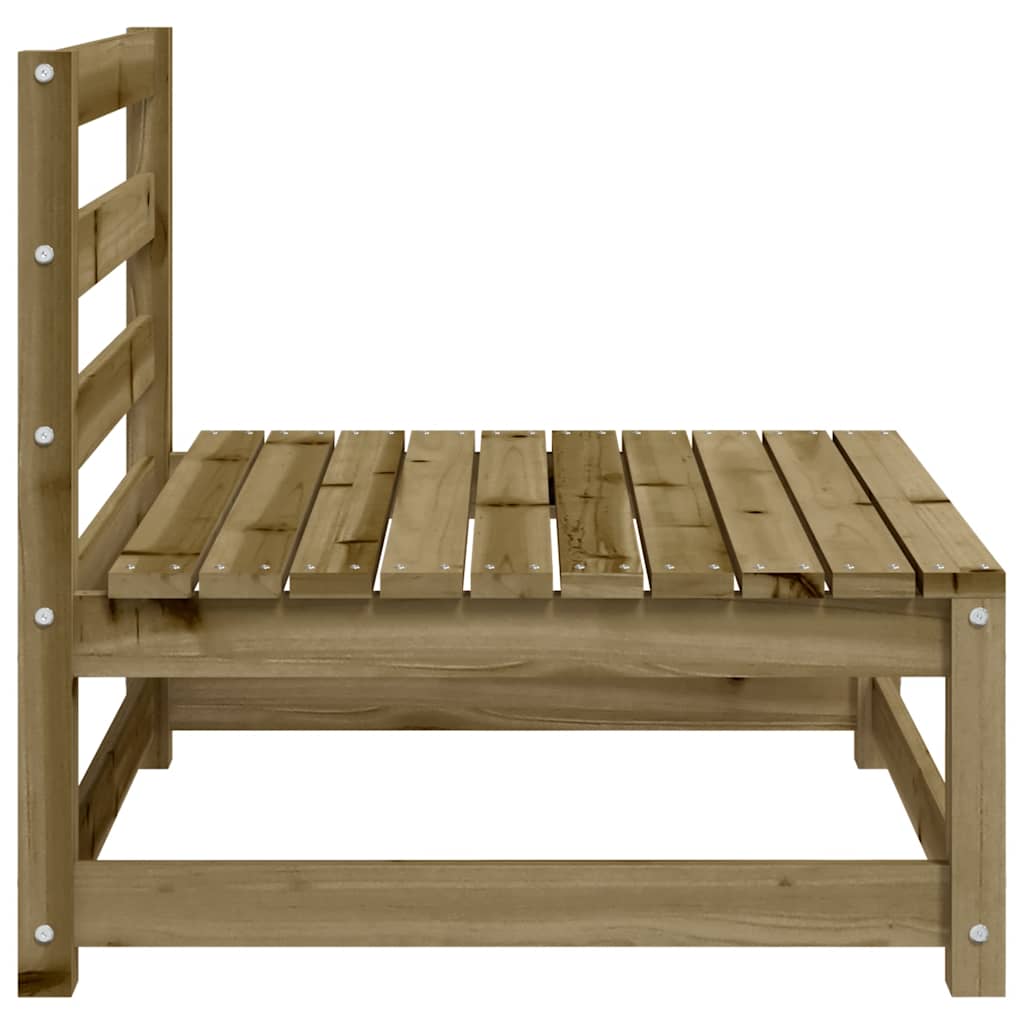 Garden Sofa | Natural wood | Treated pine wood | 70x70x67 cm | Modular