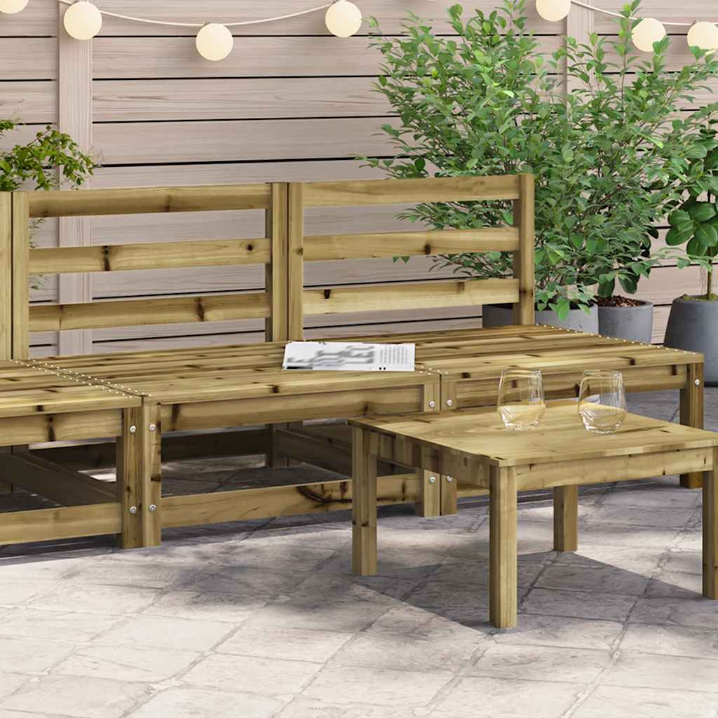 Garden Sofa | Natural wood | Treated pine wood | 70x70x67 cm | Modular