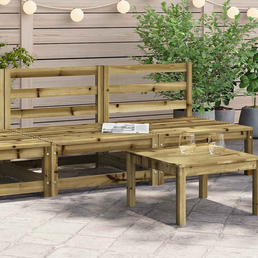 Garden Sofa | Natural wood | Treated pine wood | 70x70x67 cm | Modular