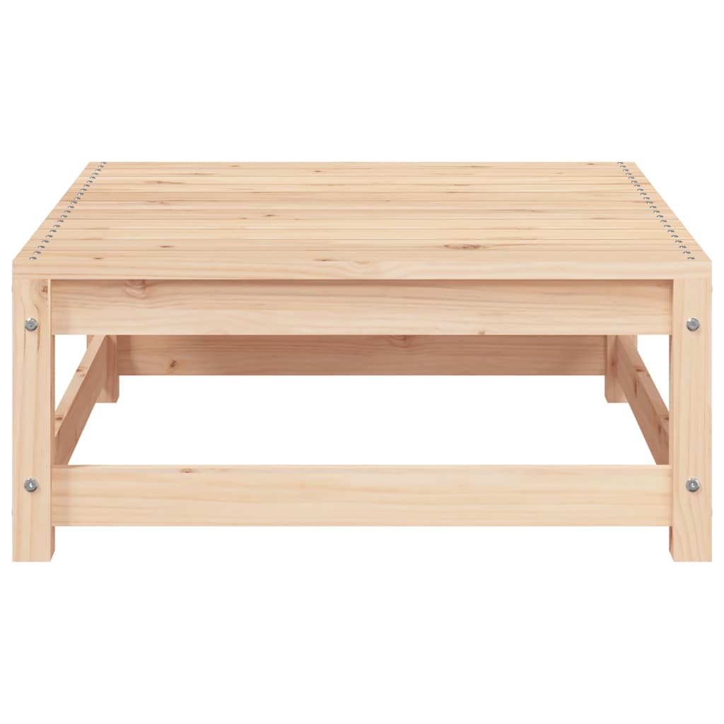 Garden Footstool | Brown | Solid pine wood | 70x70x30 cm | Modular
