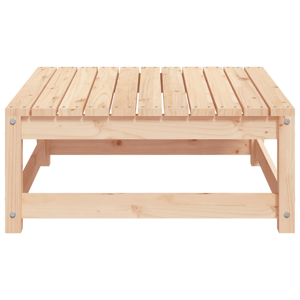 Garden Footstool | Brown | Solid pine wood | 70x70x30 cm | Modular
