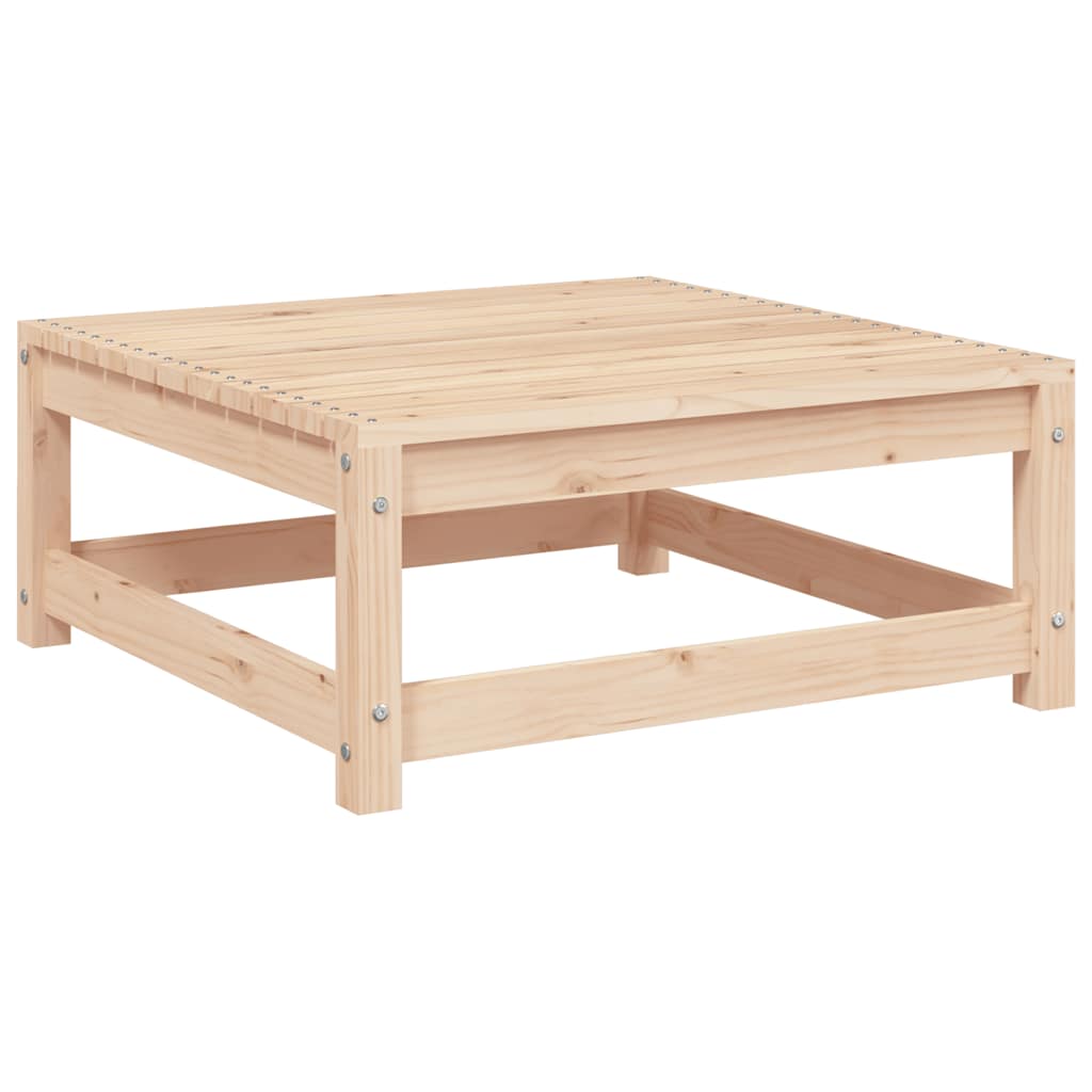 Garden Footstool | Brown | Solid pine wood | 70x70x30 cm | Modular