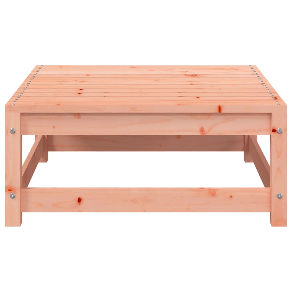 Garden Footstool | Natural Wood | Solid Douglas Fir Wood | 70x70x30 cm