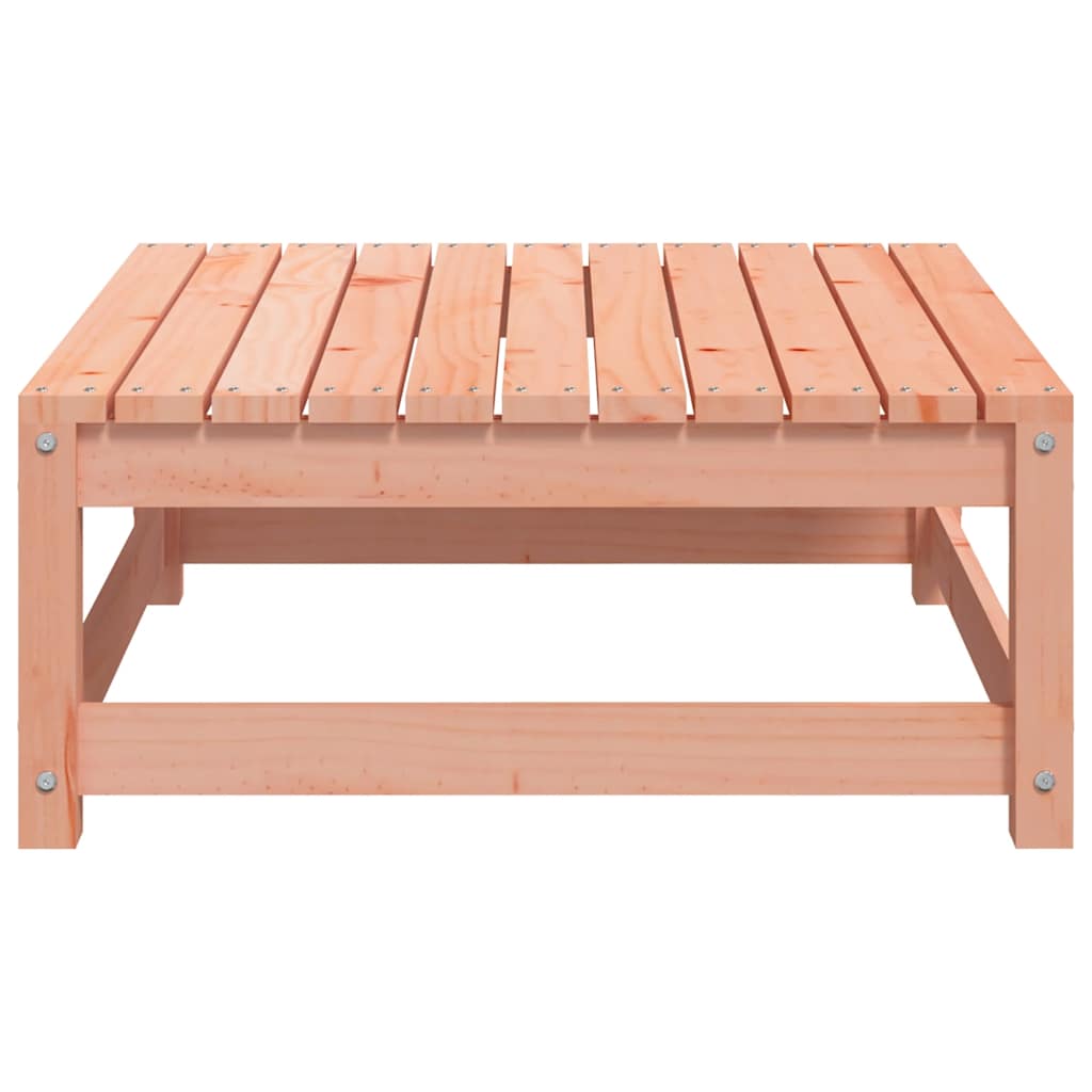 Garden Footstool | Natural Wood | Solid Douglas Fir Wood | 70x70x30 cm