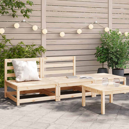 Garden Sofa | Natural Wood | Solid Pine | Two-seater | Modular | Rustic