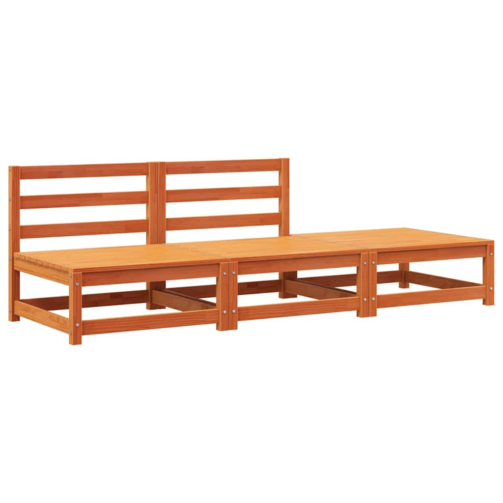 Garden Sofa | Wax brown | Solid pine wood | Large | Modular | Garden Sofa