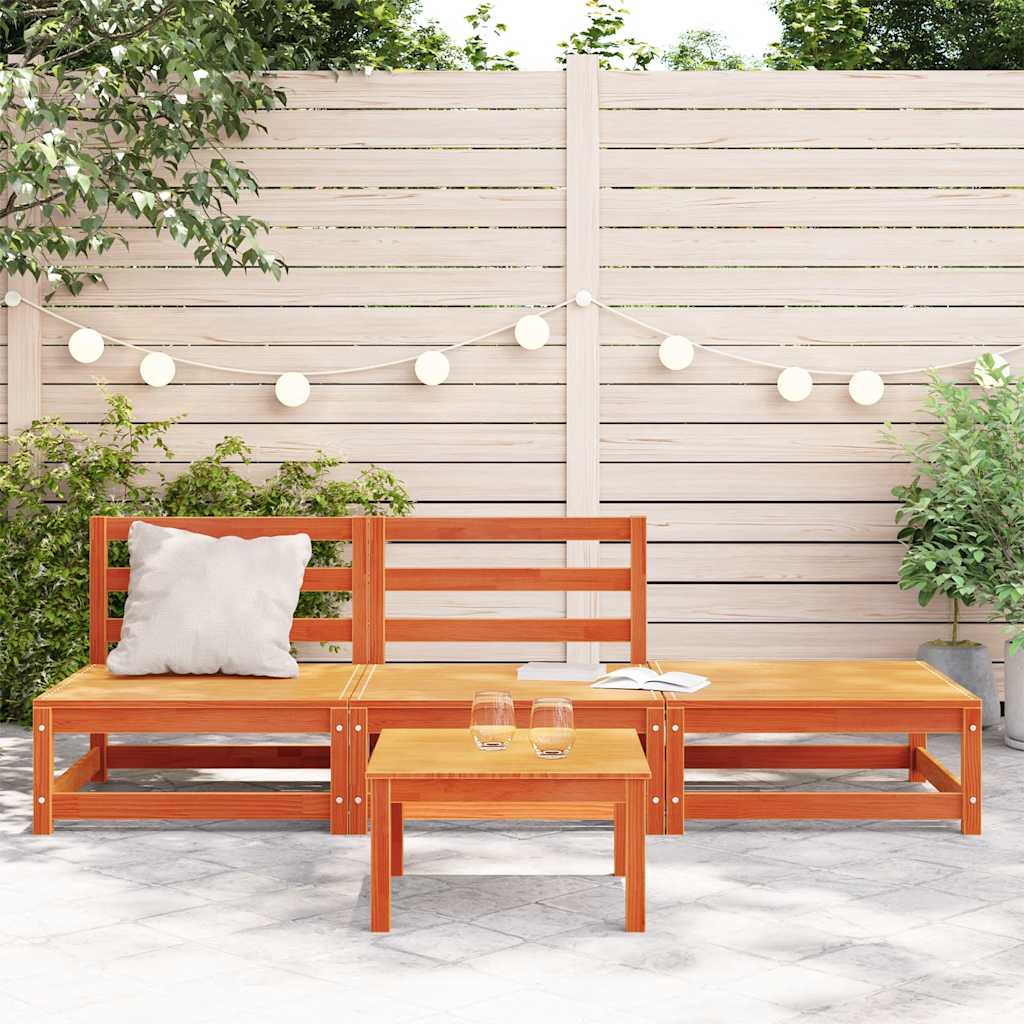 Garden Sofa | Wax brown | Solid pine wood | Large | Modular | Garden Sofa