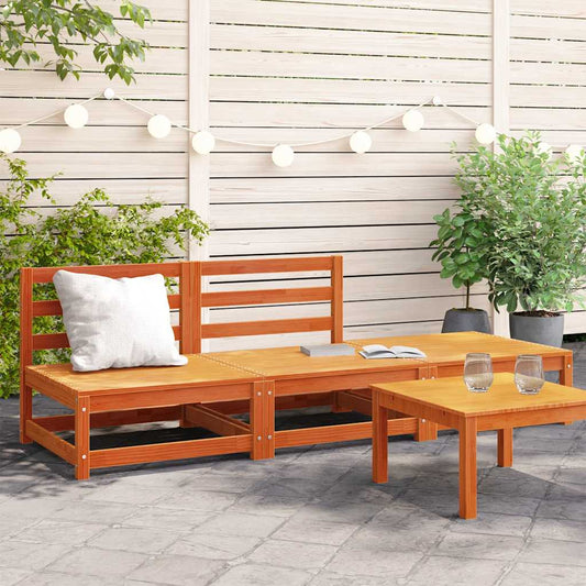 Garden Sofa | Wax brown | Solid pine wood | Large | Modular | Garden Sofa