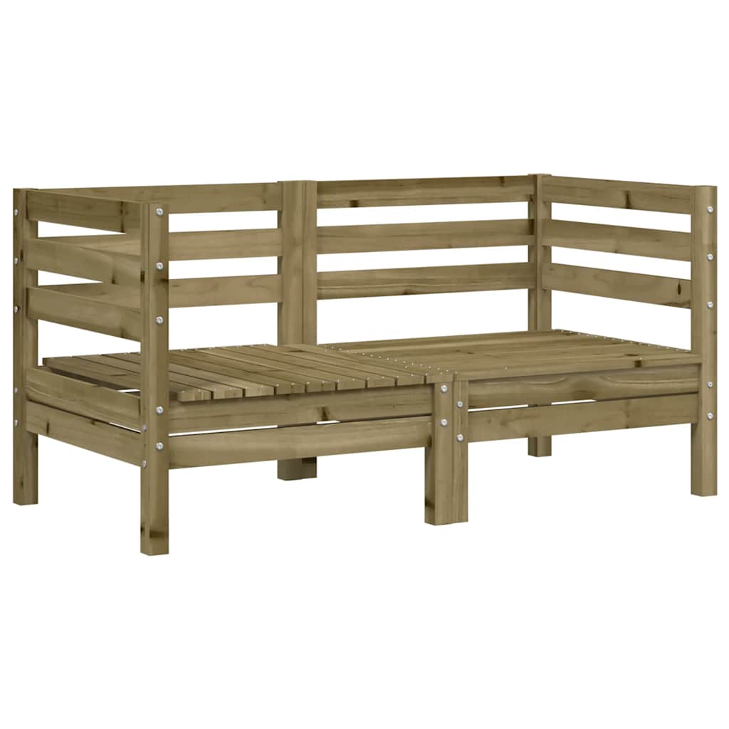Garden Sofa | Set of 2 | Natural Wood | Treated pinewood | Medium