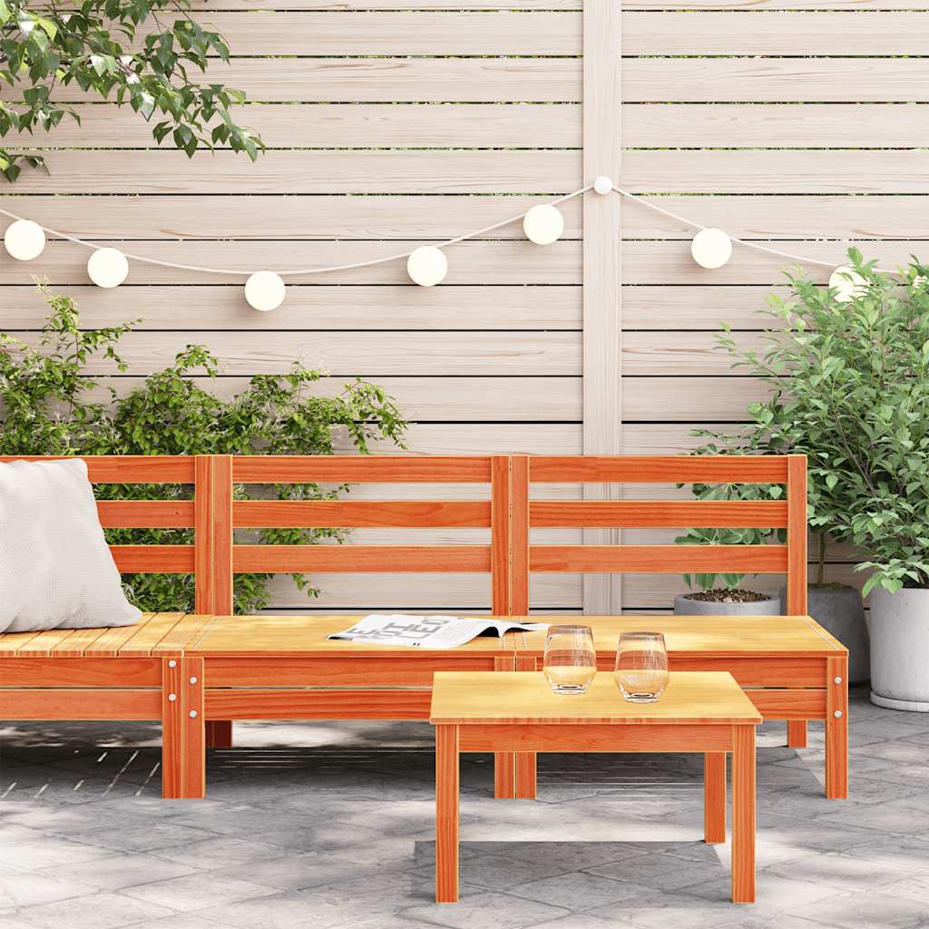 Garden Sofa | Set of 2 | Wax Brown | Solid Pine Wood | Large | Modular