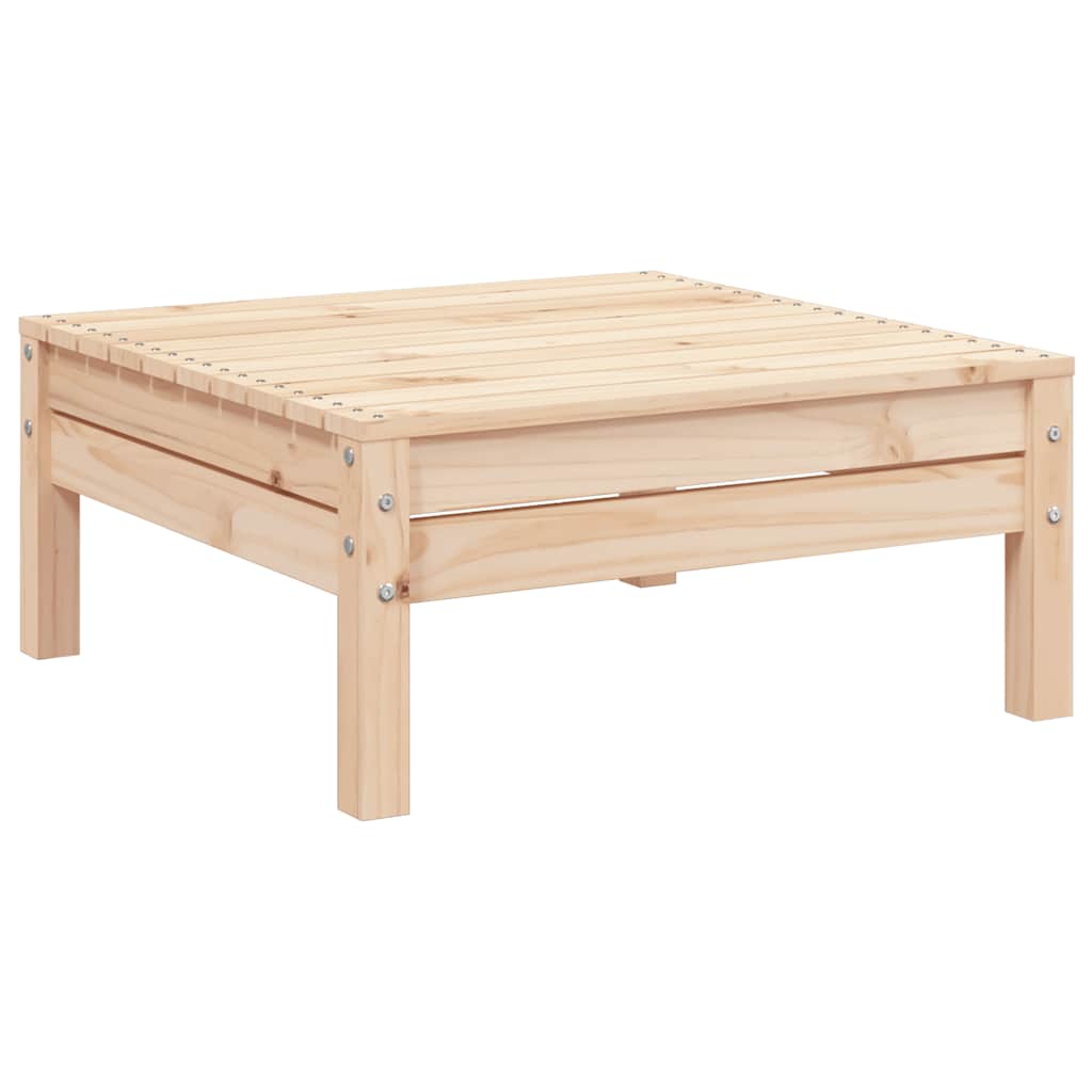 Garden Footstool | Natural Wood | Solid Pine Wood | Standard | Modular