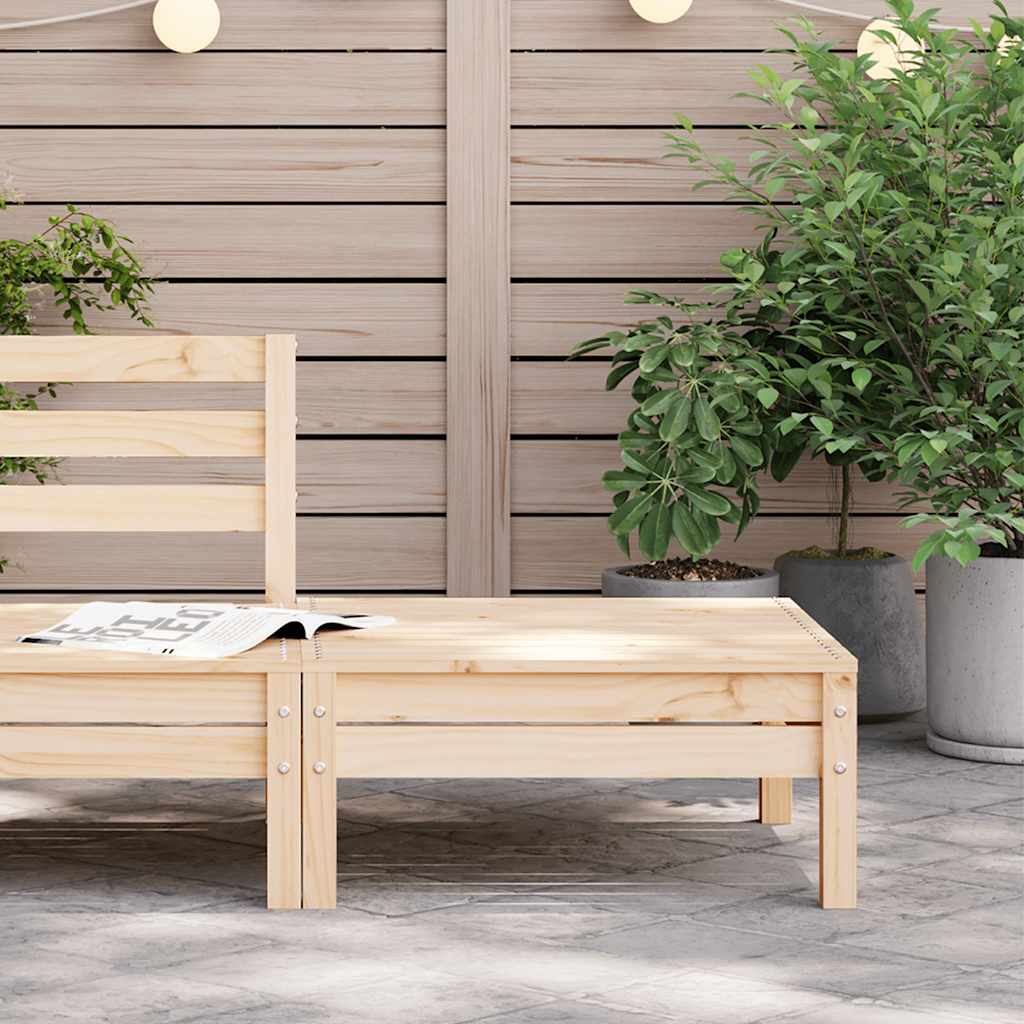 Garden Footstool | Natural Wood | Solid Pine Wood | Standard | Modular