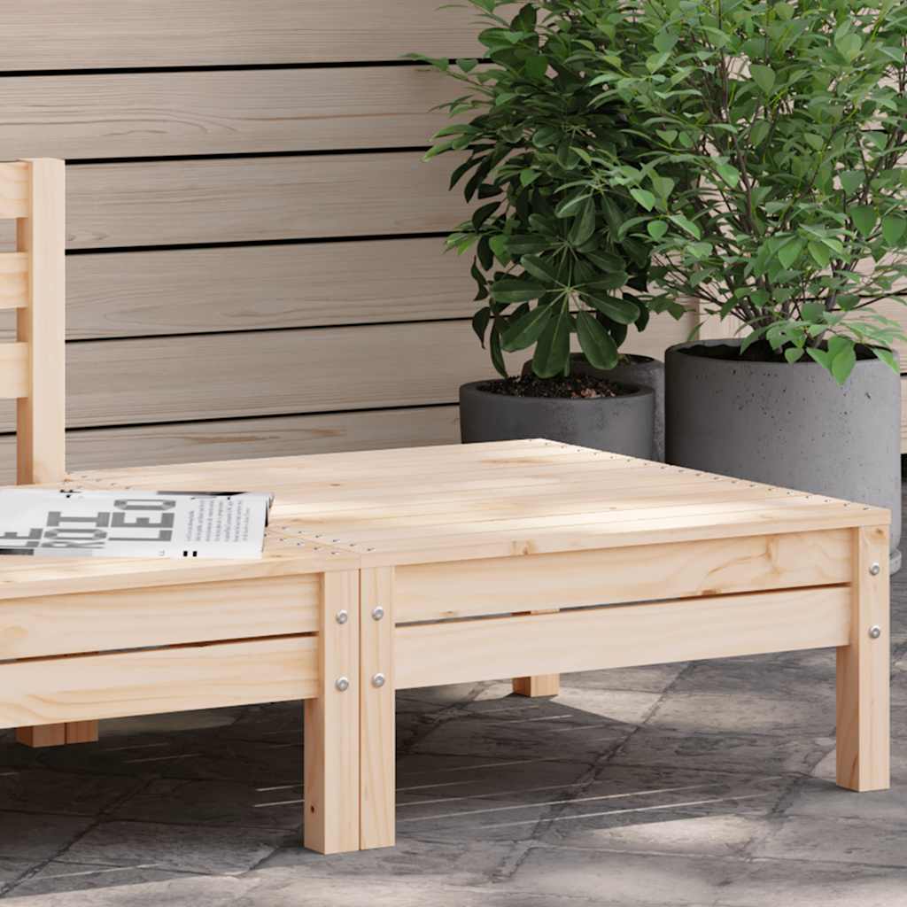Garden Footstool | Natural Wood | Solid Pine Wood | Standard | Modular