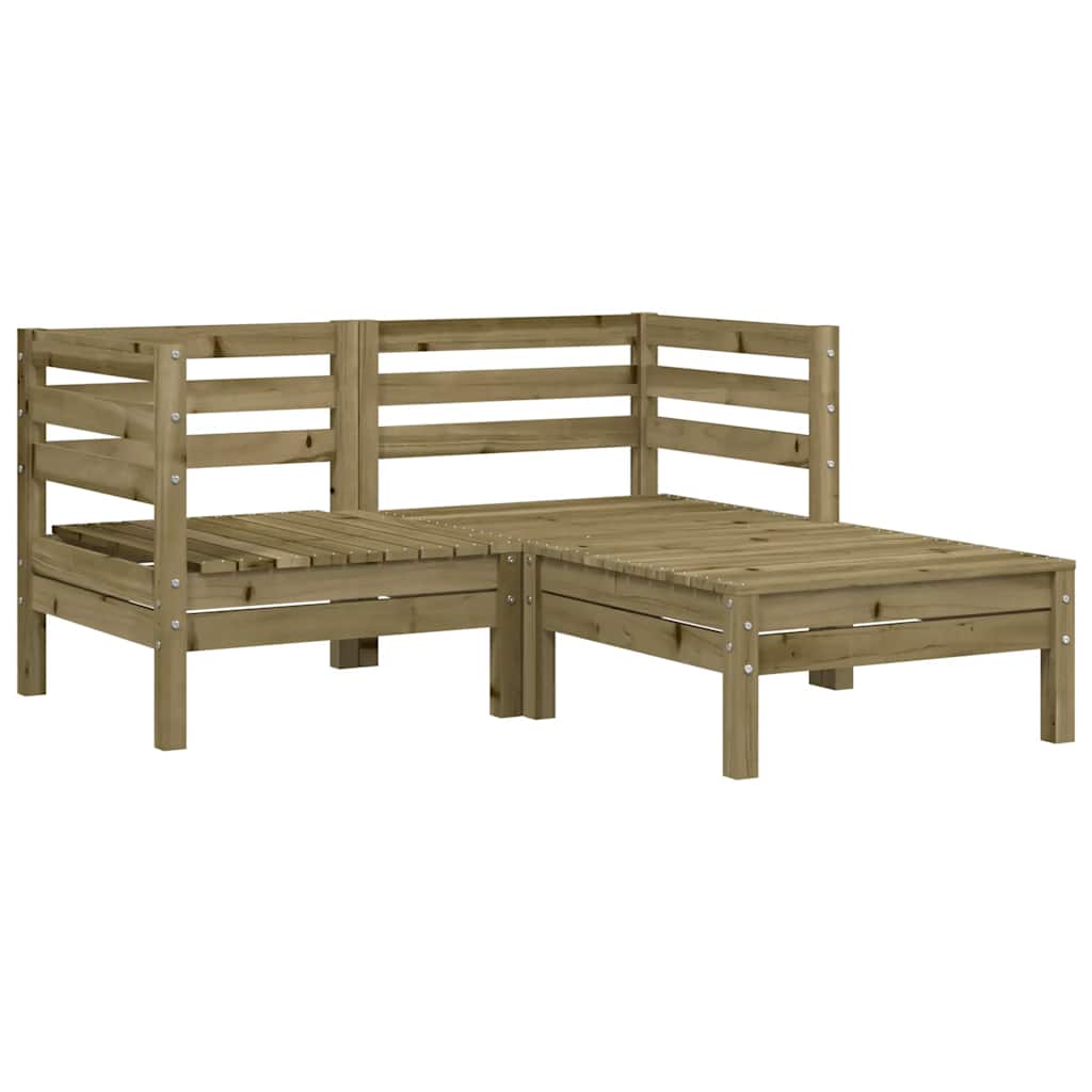 Garden Sofa | Natural Wood | Solid Pine Wood | Medium |  Modular