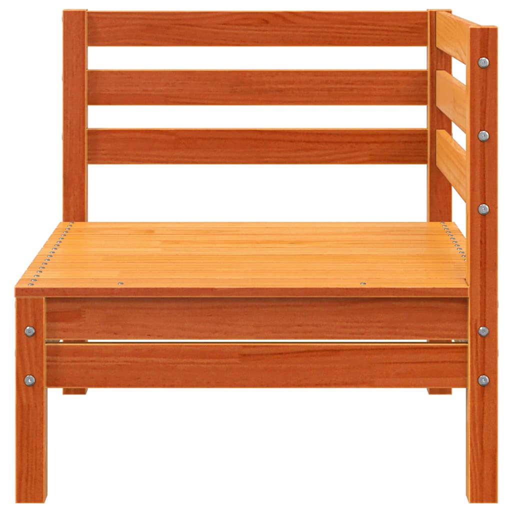 Garden Sofa | Wax Brown | Solid Pine Wood | 3-Seater | Modular