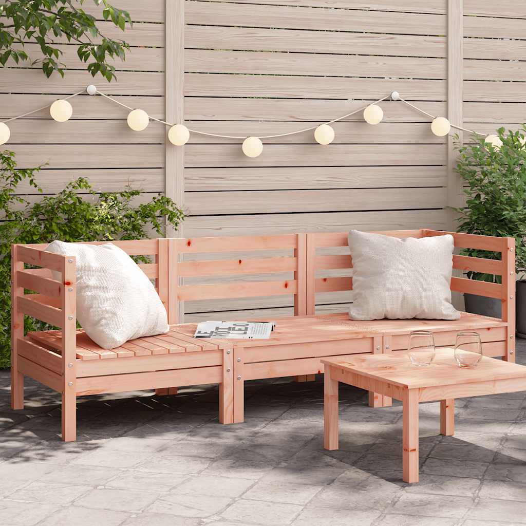 Garden Sofa | Douglas natural wood | Solid Douglas Wood | 3-Seater