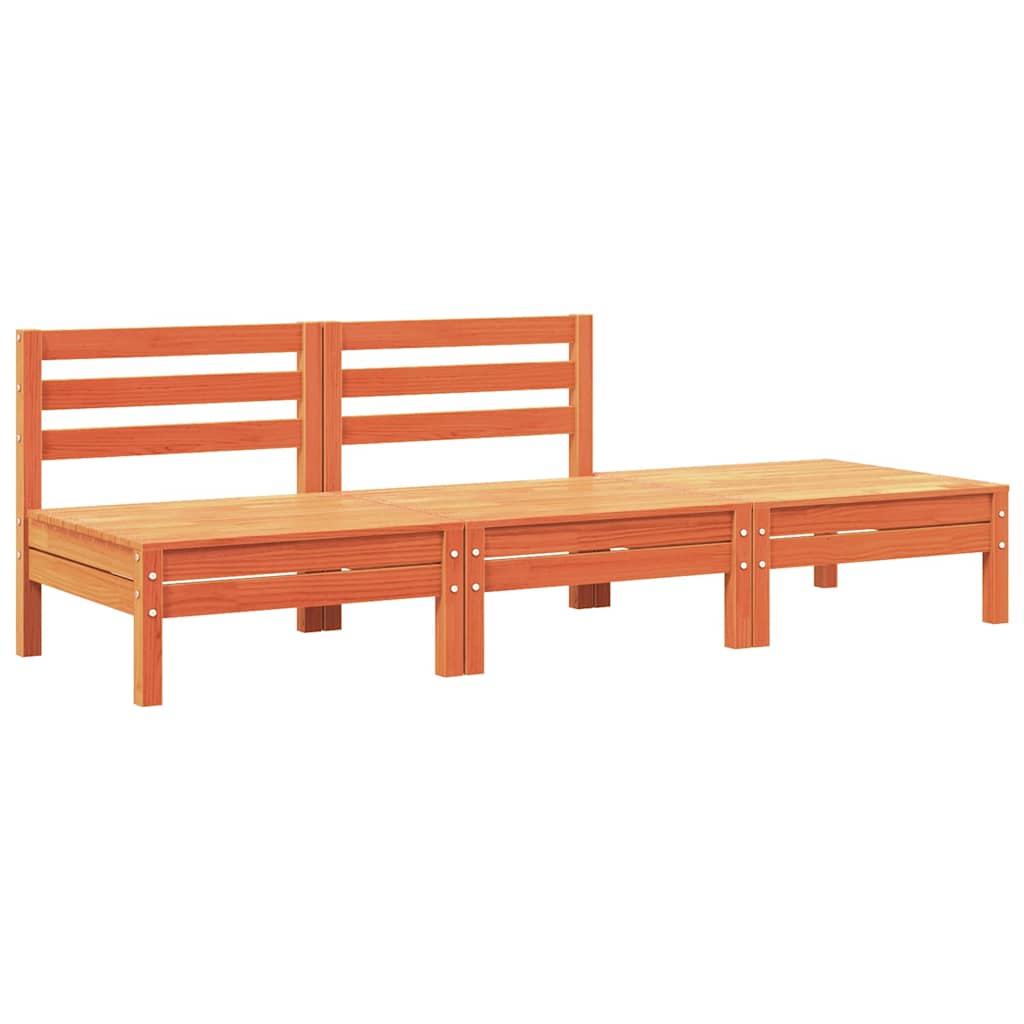 Garden Sofa | Wax brown | Solid pine wood | Large | Modular | Garden Sofa
