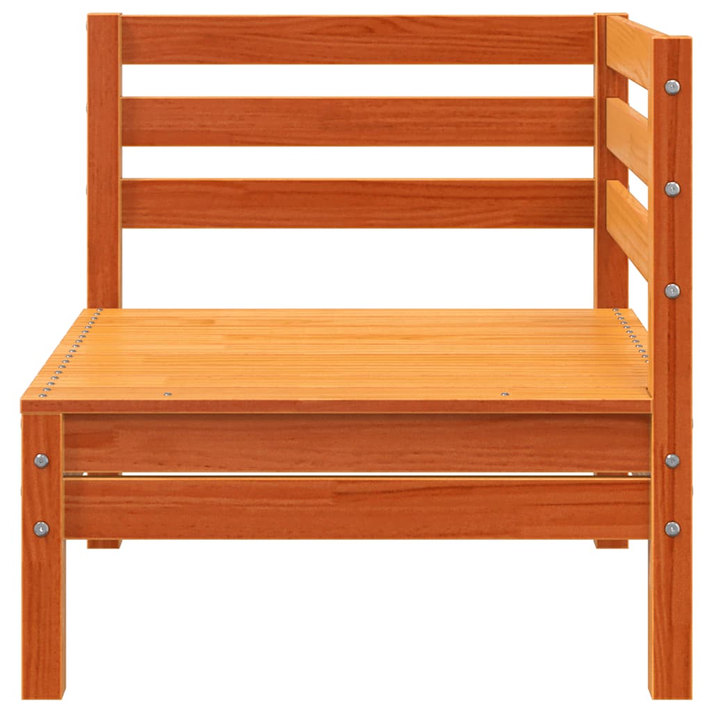Garden Sofa | Wax Brown | Solid Pine Wood | 3-Seater | Modular